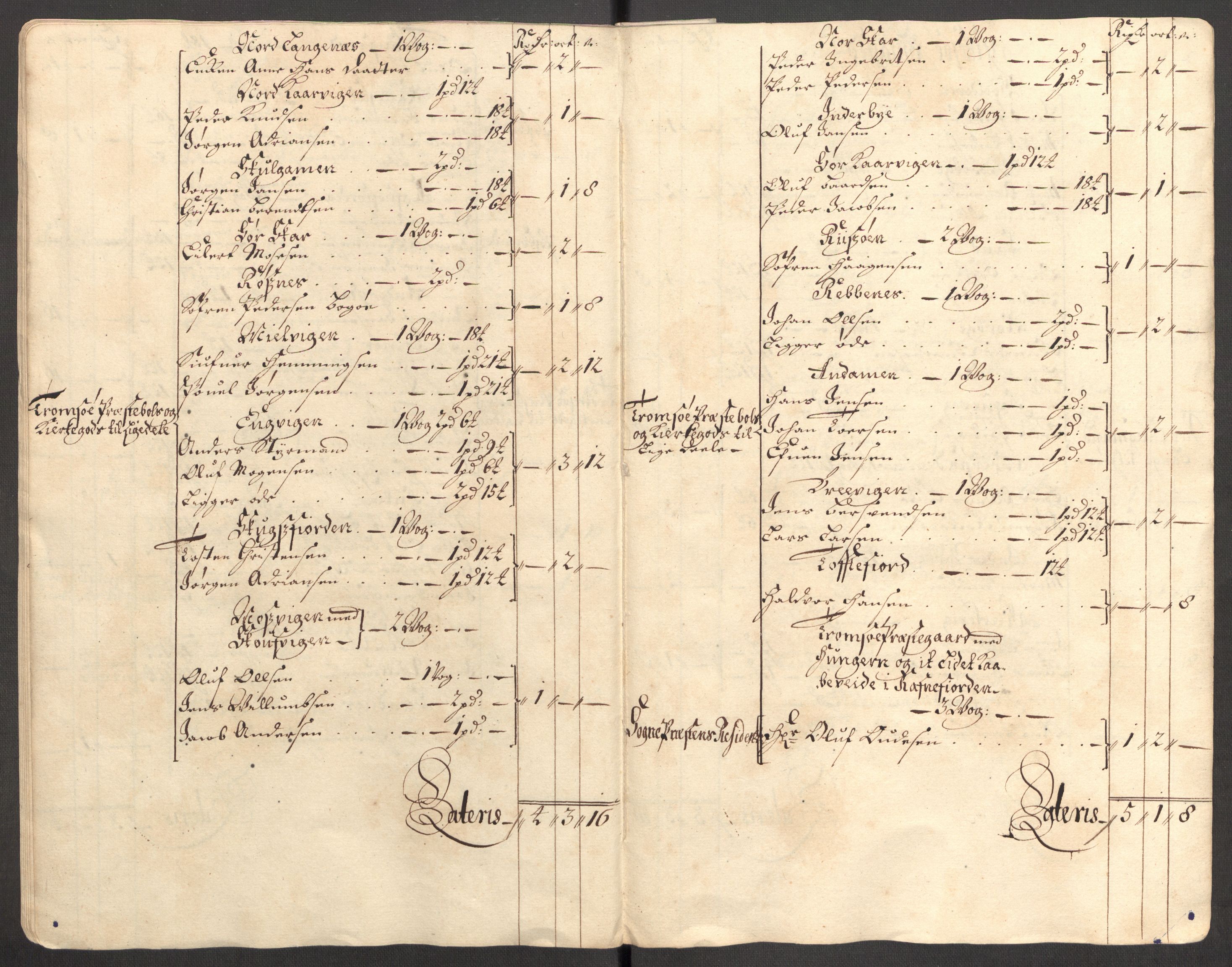 Rentekammeret inntil 1814, Reviderte regnskaper, Fogderegnskap, AV/RA-EA-4092/R68/L4754: Fogderegnskap Senja og Troms, 1697-1699, p. 184