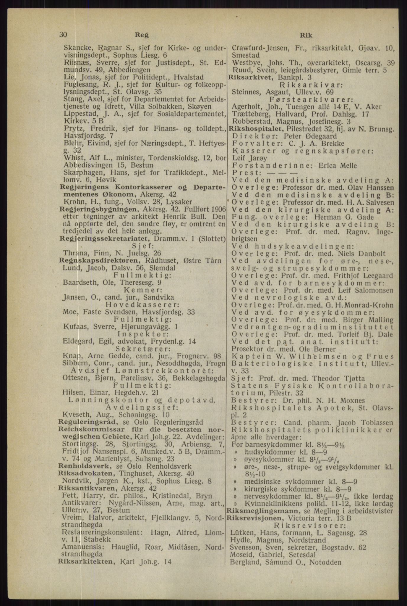 Kristiania/Oslo adressebok, PUBL/-, 1944, p. 30