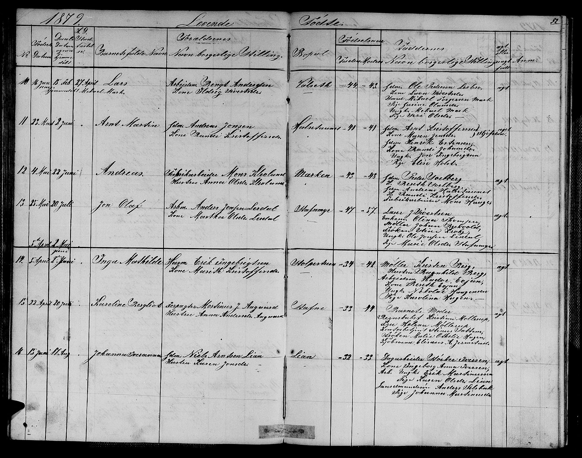 Ministerialprotokoller, klokkerbøker og fødselsregistre - Sør-Trøndelag, SAT/A-1456/611/L0353: Parish register (copy) no. 611C01, 1854-1881, p. 52