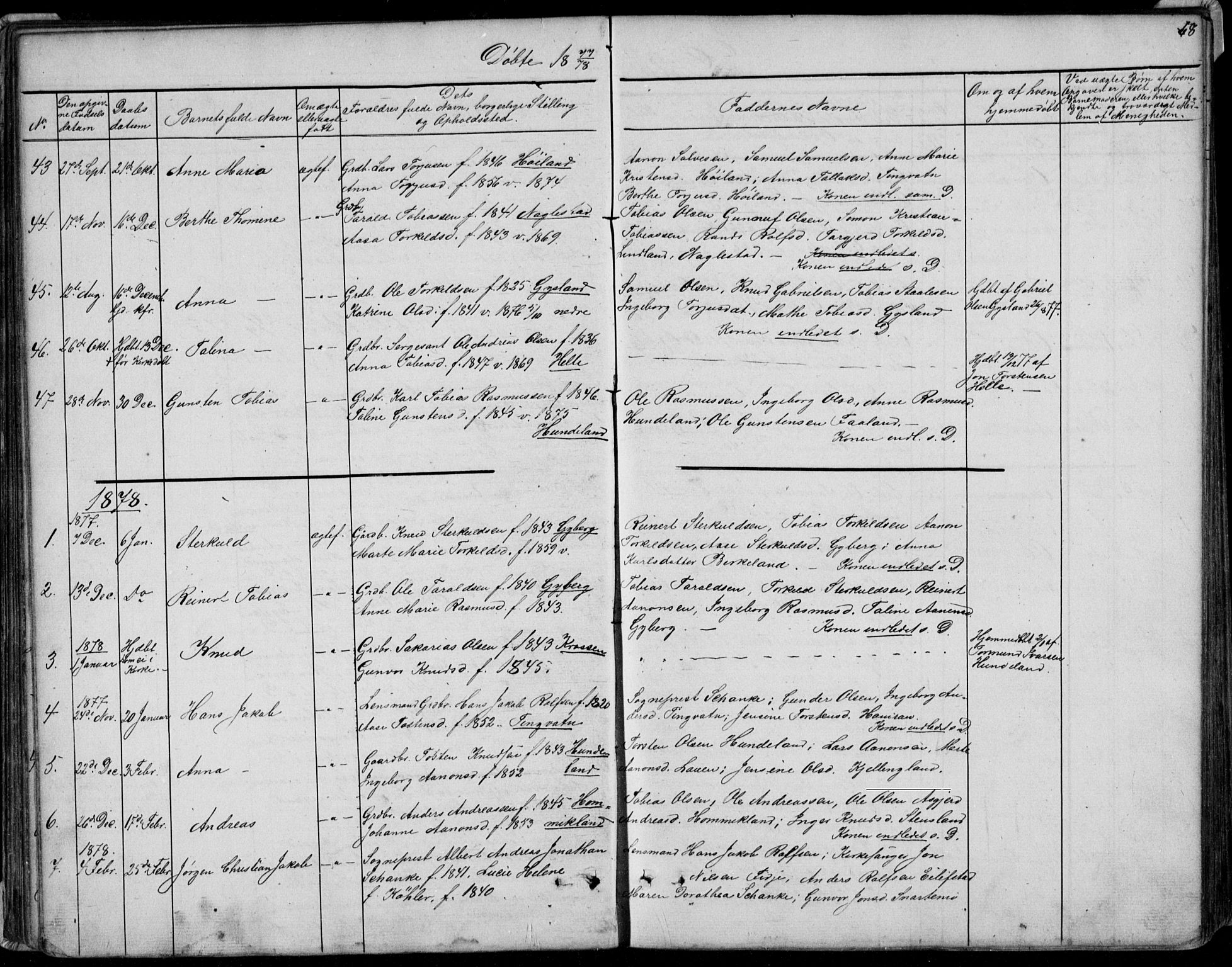 Hægebostad sokneprestkontor, AV/SAK-1111-0024/F/Fb/Fba/L0002: Parish register (copy) no. B 2, 1851-1882, p. 68