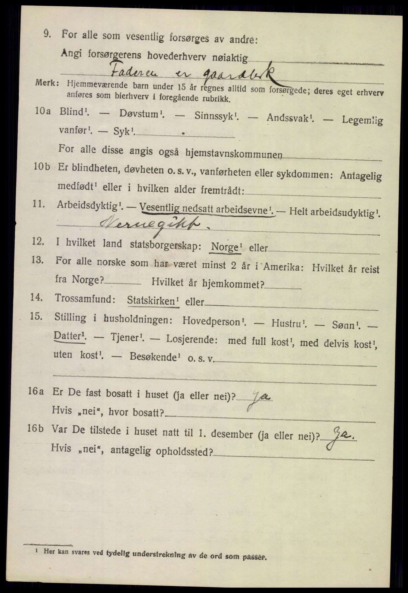 SAH, 1920 census for Lunner, 1920, p. 5372