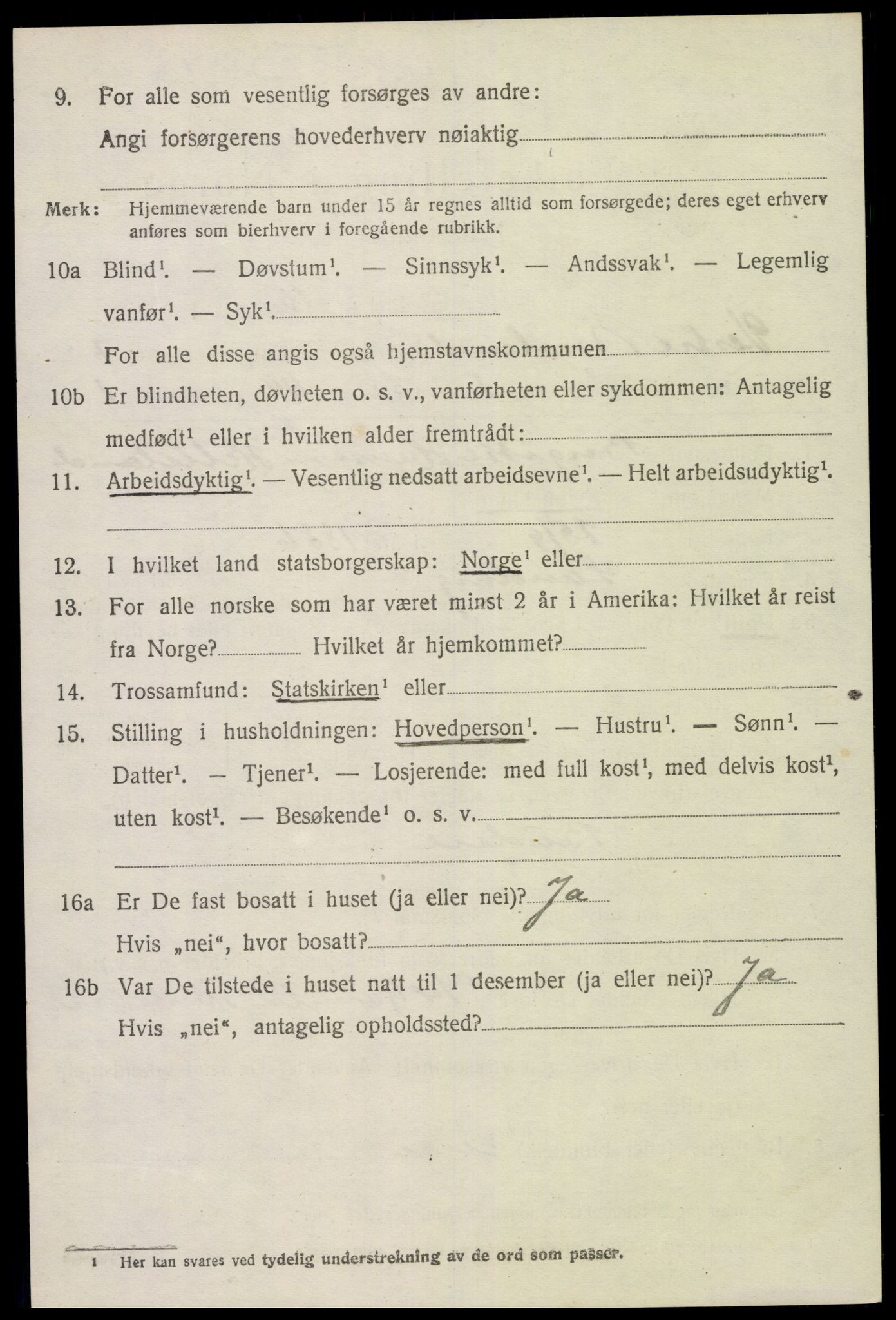 SAK, 1920 census for Vestre Moland, 1920, p. 4798