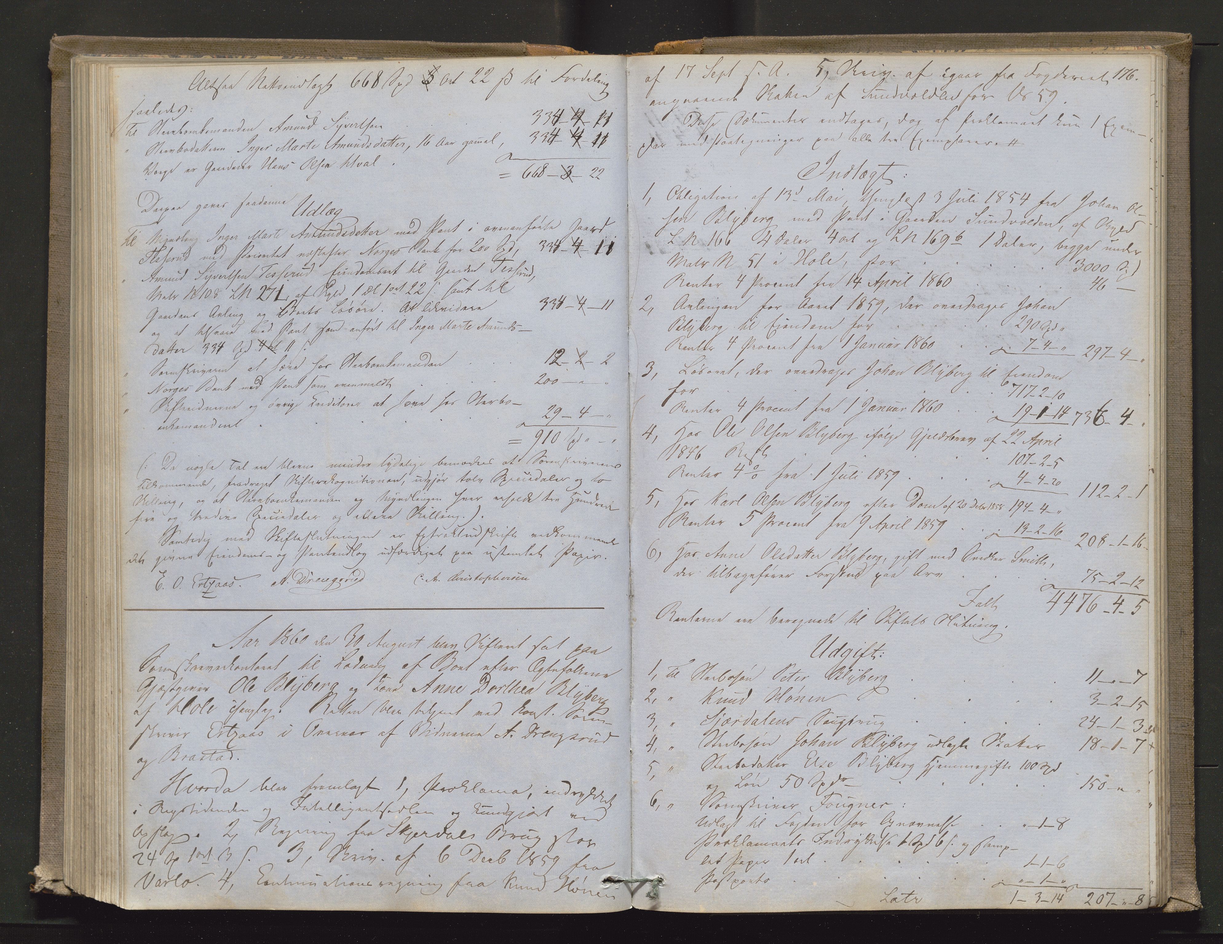 Ringerike sorenskriveri, AV/SAKO-A-105/H/Hb/Hbd/Hbda/L0004: Skifteutlodningsprotokoll, 1857-1862, p. 175b-176a