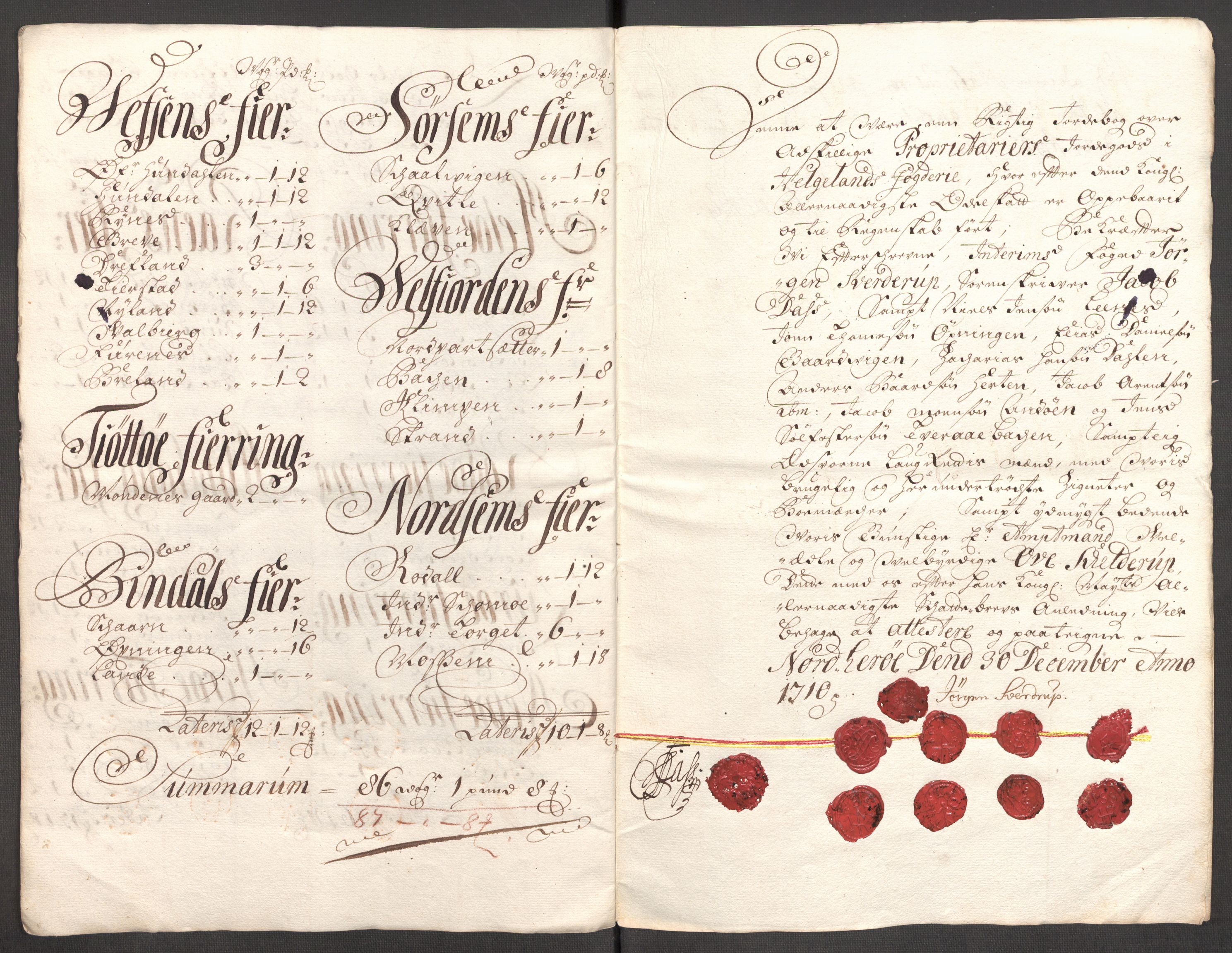 Rentekammeret inntil 1814, Reviderte regnskaper, Fogderegnskap, RA/EA-4092/R65/L4511: Fogderegnskap Helgeland, 1710-1711, p. 92