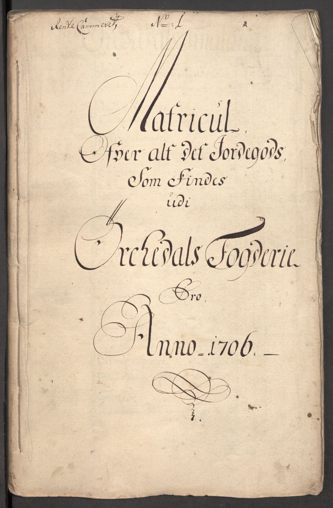 Rentekammeret inntil 1814, Reviderte regnskaper, Fogderegnskap, AV/RA-EA-4092/R60/L3956: Fogderegnskap Orkdal og Gauldal, 1706, p. 36