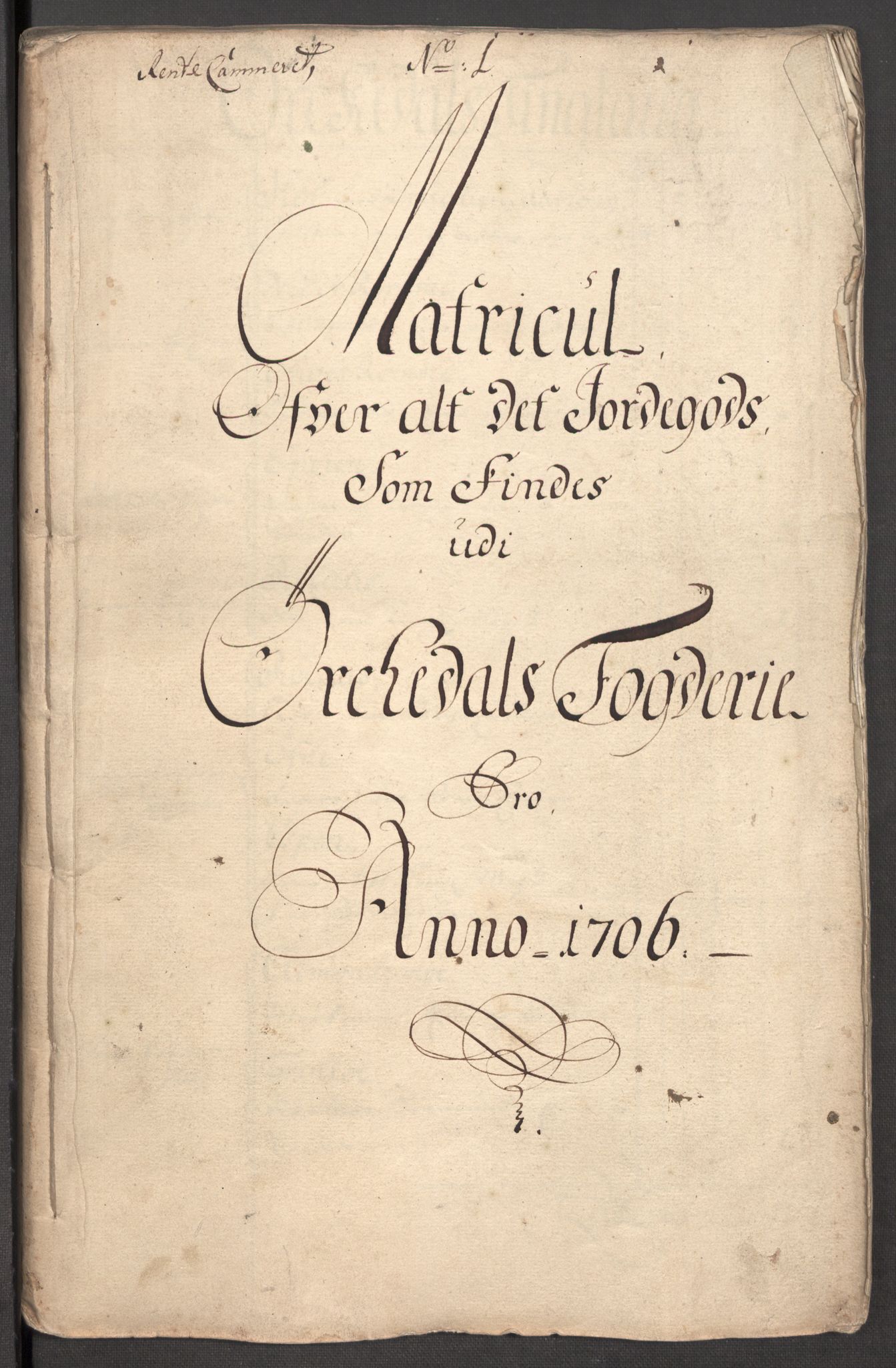 Rentekammeret inntil 1814, Reviderte regnskaper, Fogderegnskap, RA/EA-4092/R60/L3956: Fogderegnskap Orkdal og Gauldal, 1706, p. 36