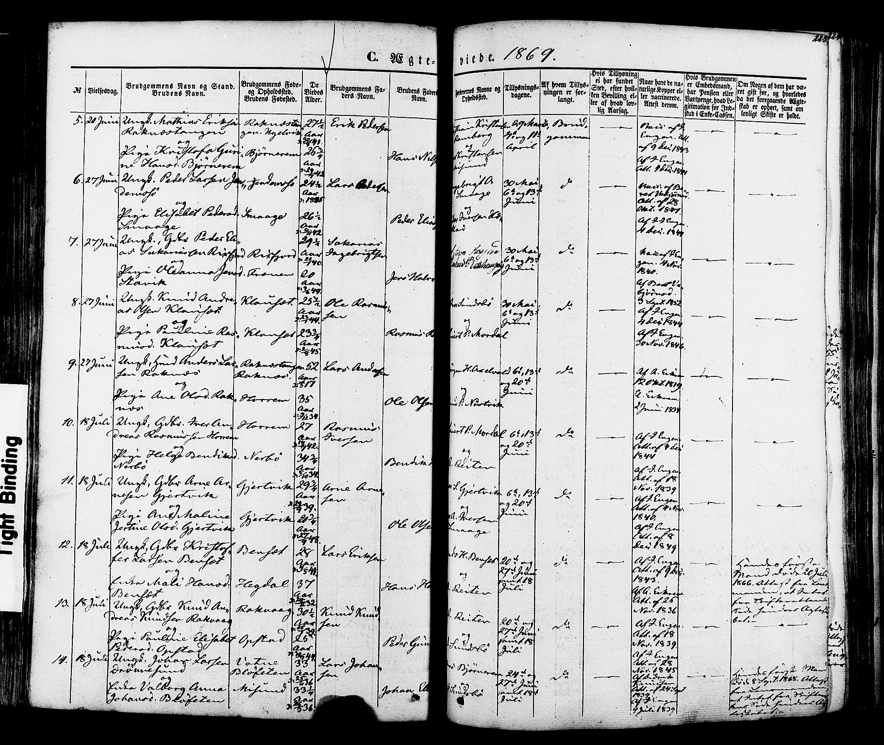 Ministerialprotokoller, klokkerbøker og fødselsregistre - Møre og Romsdal, AV/SAT-A-1454/560/L0719: Parish register (official) no. 560A03, 1845-1872, p. 223