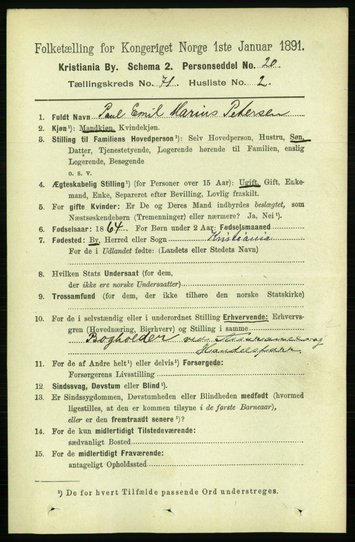 RA, 1891 census for 0301 Kristiania, 1891, p. 38962