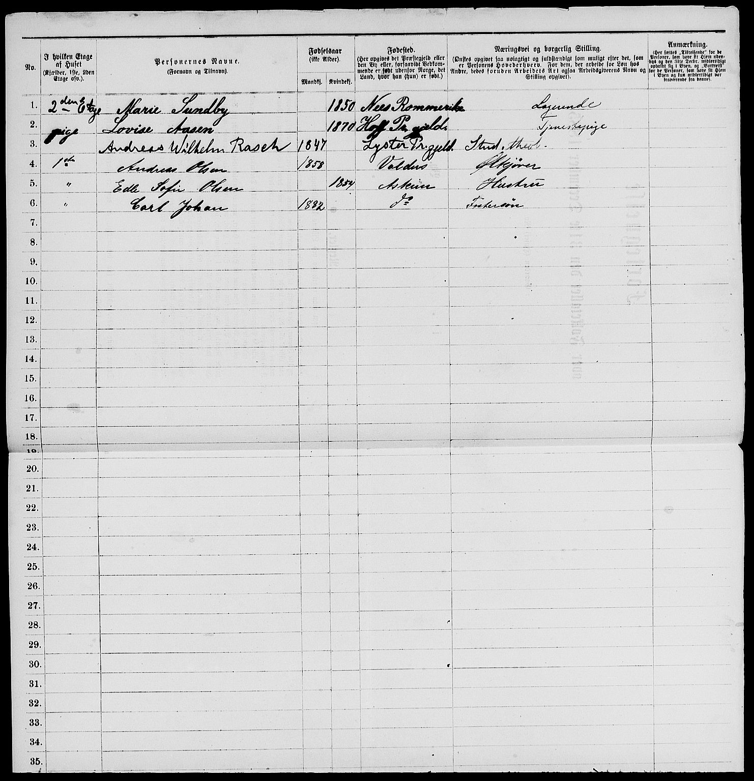 RA, 1885 census for 0301 Kristiania, 1885, p. 6194