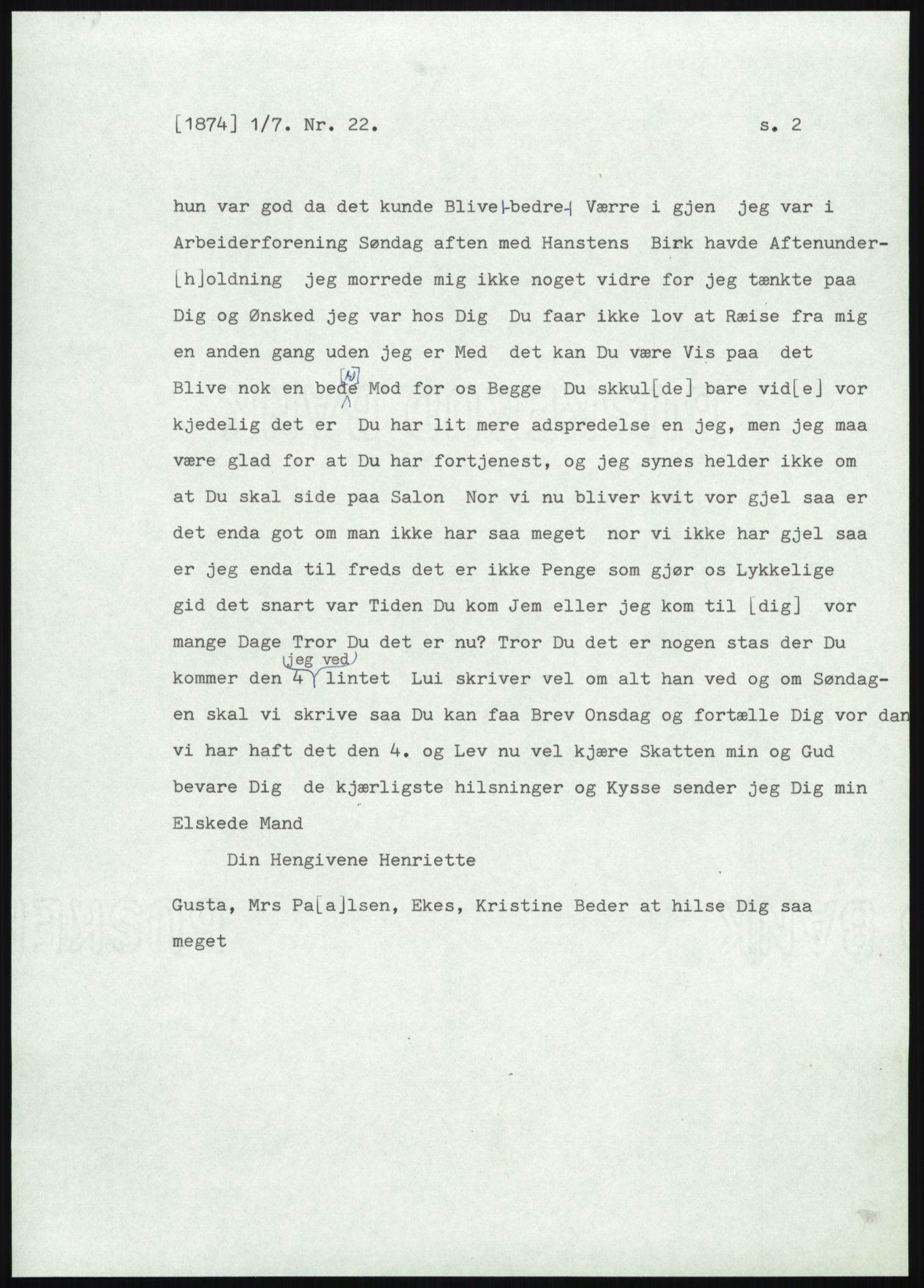 Samlinger til kildeutgivelse, Amerikabrevene, AV/RA-EA-4057/F/L0008: Innlån fra Hedmark: Gamkind - Semmingsen, 1838-1914, p. 239