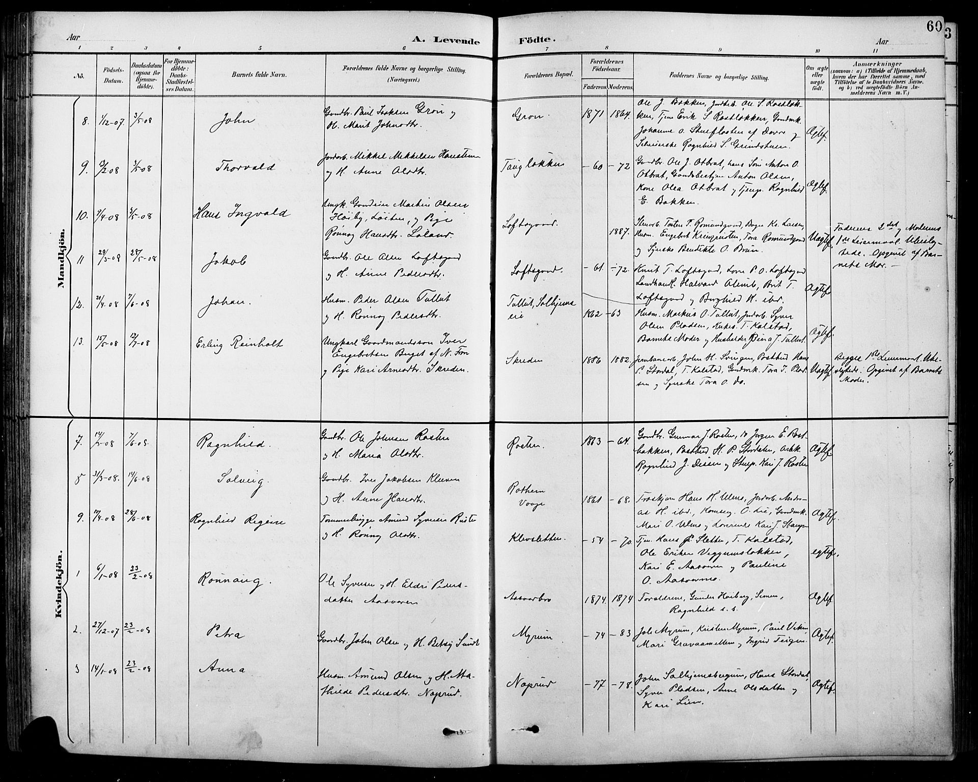 Sel prestekontor, AV/SAH-PREST-074/H/Ha/Hab/L0001: Parish register (copy) no. 1, 1894-1923, p. 60