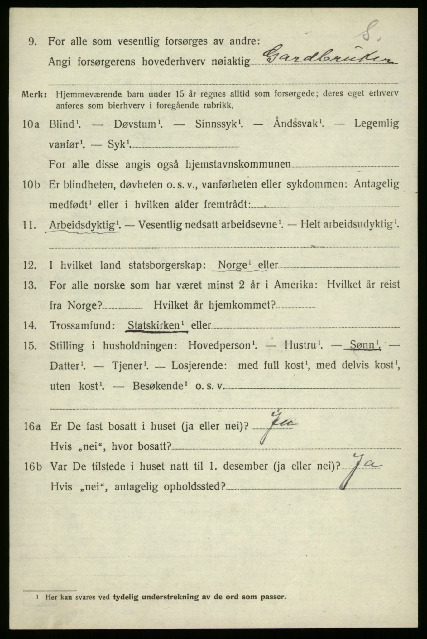 SAB, 1920 census for Innvik, 1920, p. 4028