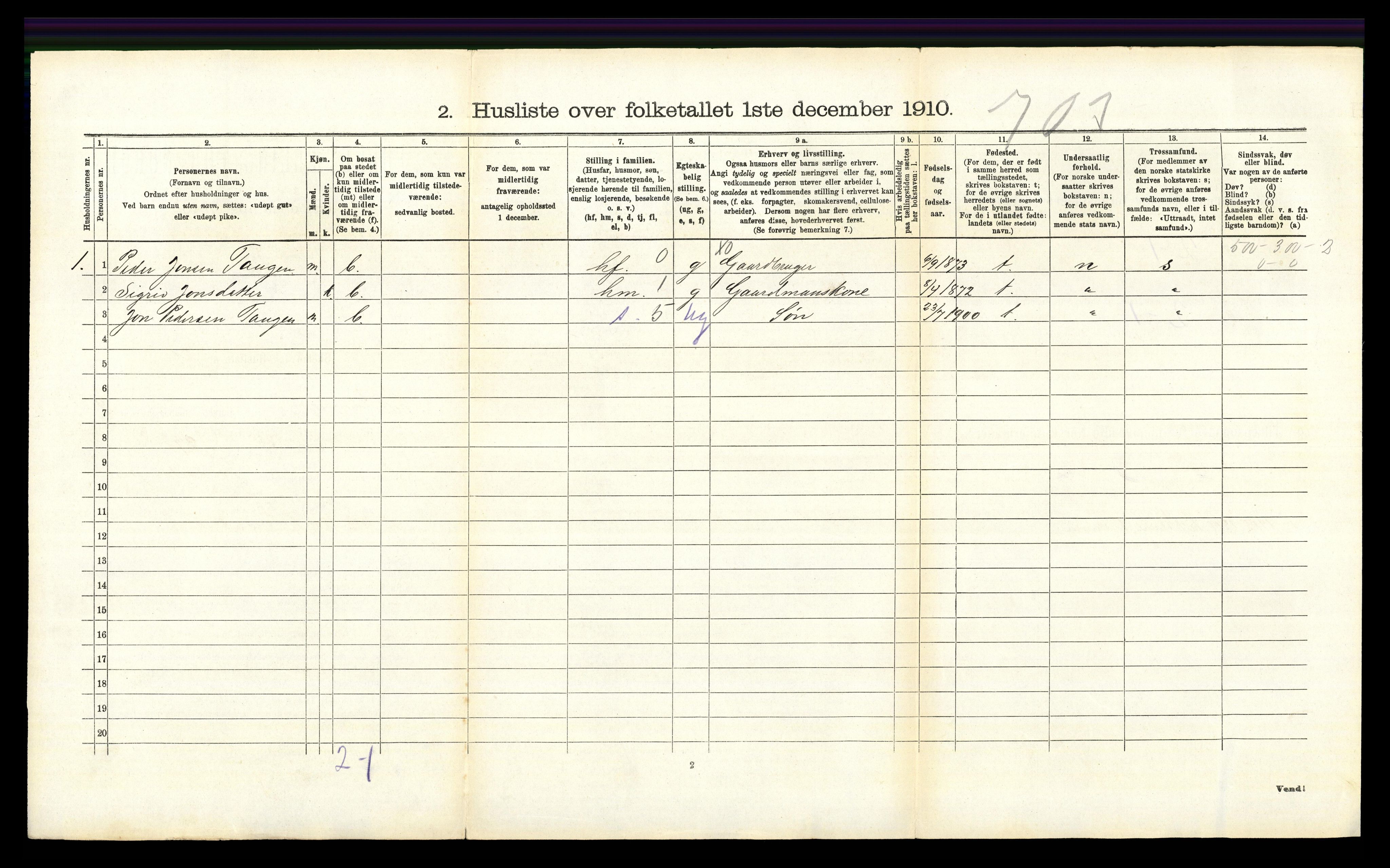 RA, 1910 census for Lille Elvedalen, 1910, p. 774