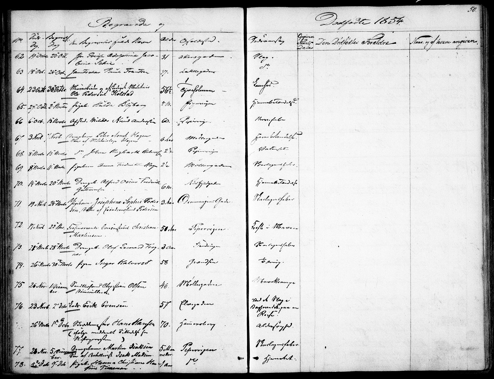 Garnisonsmenigheten Kirkebøker, AV/SAO-A-10846/F/Fa/L0009: Parish register (official) no. 9, 1842-1859, p. 50