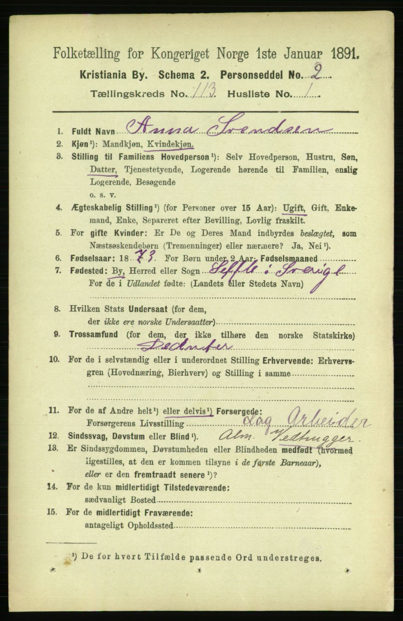 RA, 1891 census for 0301 Kristiania, 1891, p. 59833