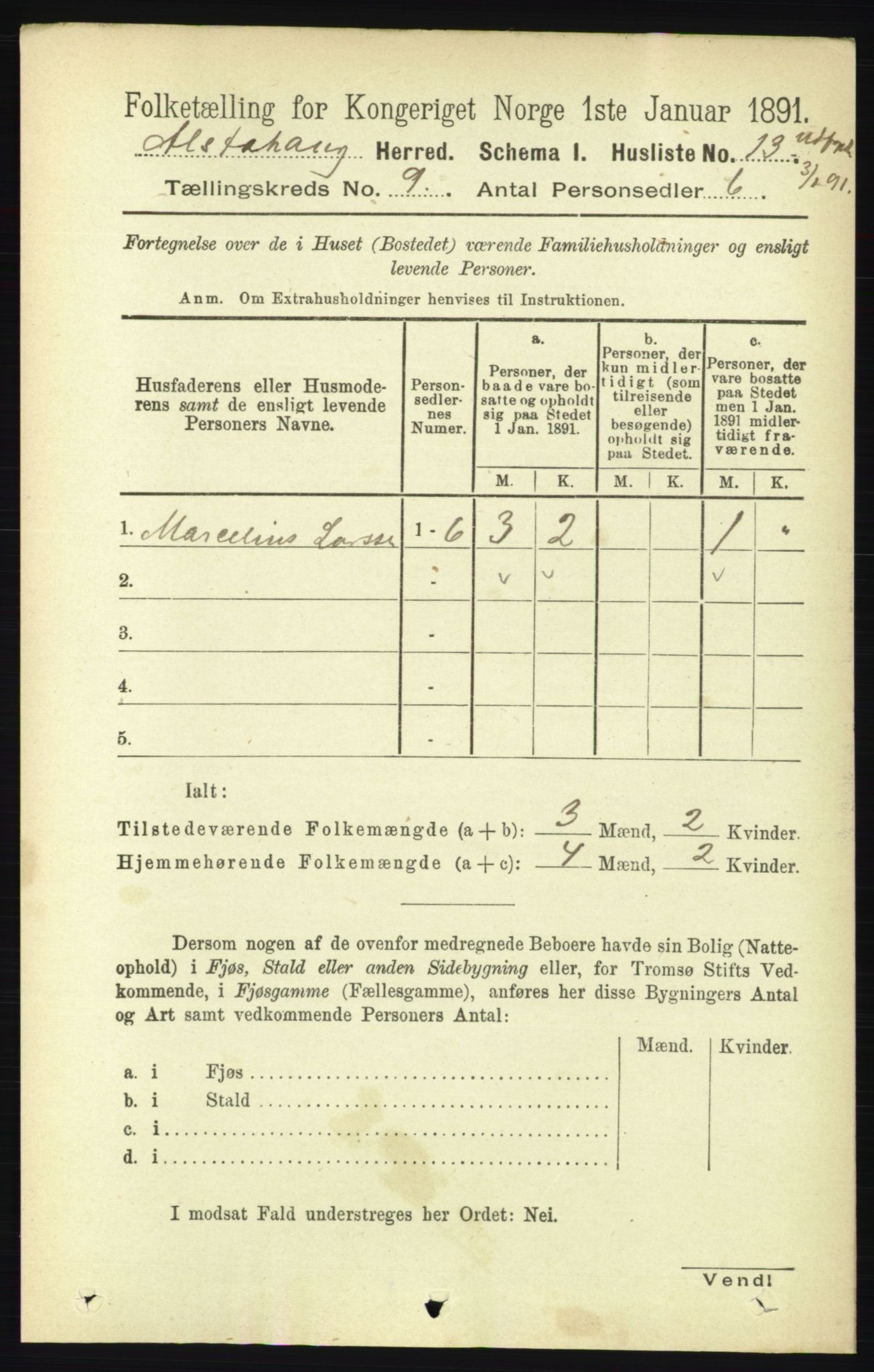 RA, 1891 census for 1820 Alstahaug, 1891, p. 3217