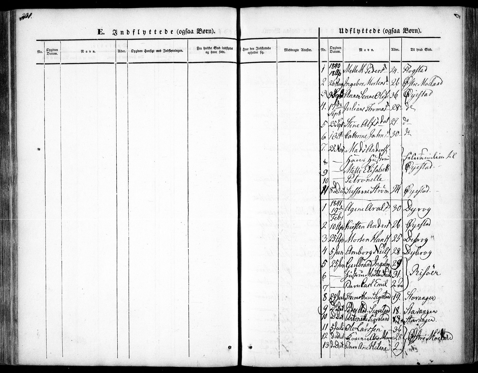 Arendal sokneprestkontor, Trefoldighet, SAK/1111-0040/F/Fa/L0005: Parish register (official) no. A 5, 1838-1854, p. 301