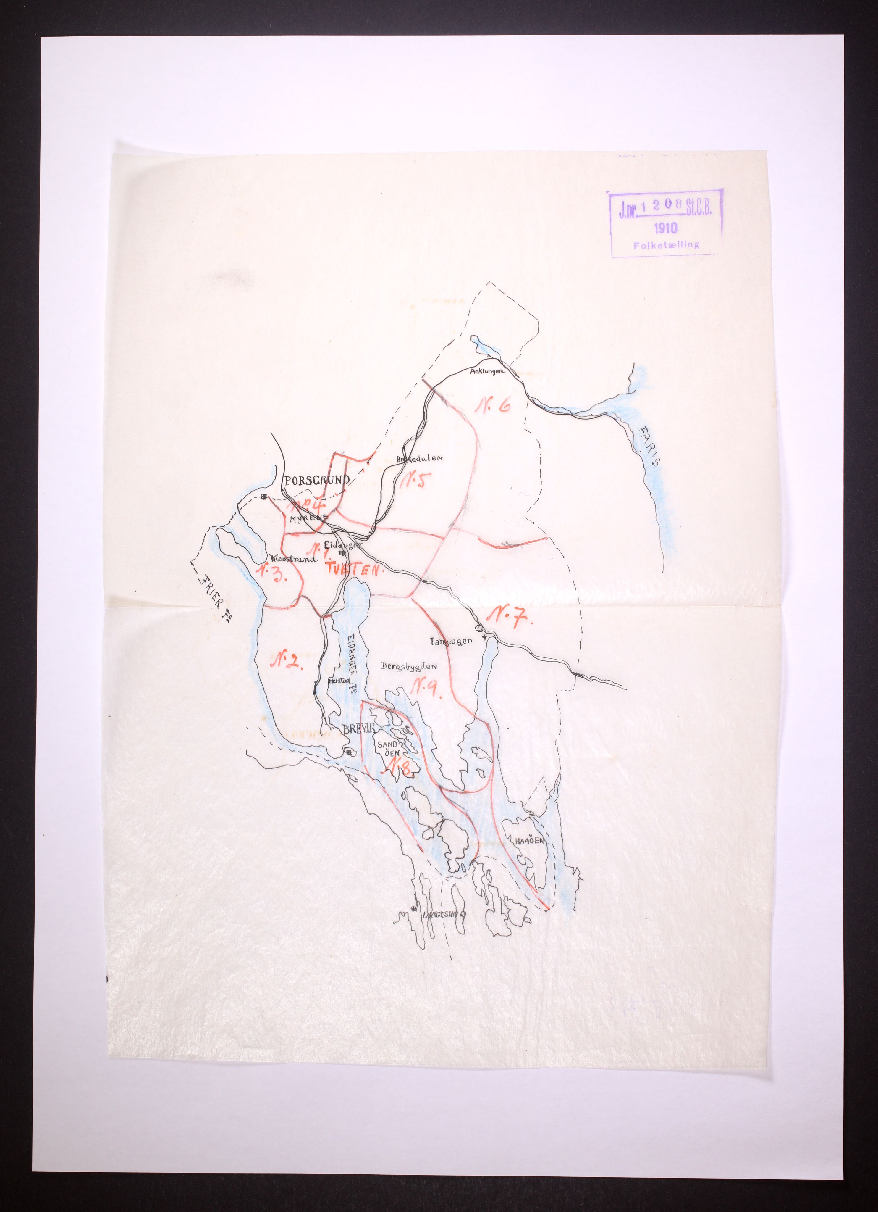RA, 1910 census for Eidanger, 1910, p. 4