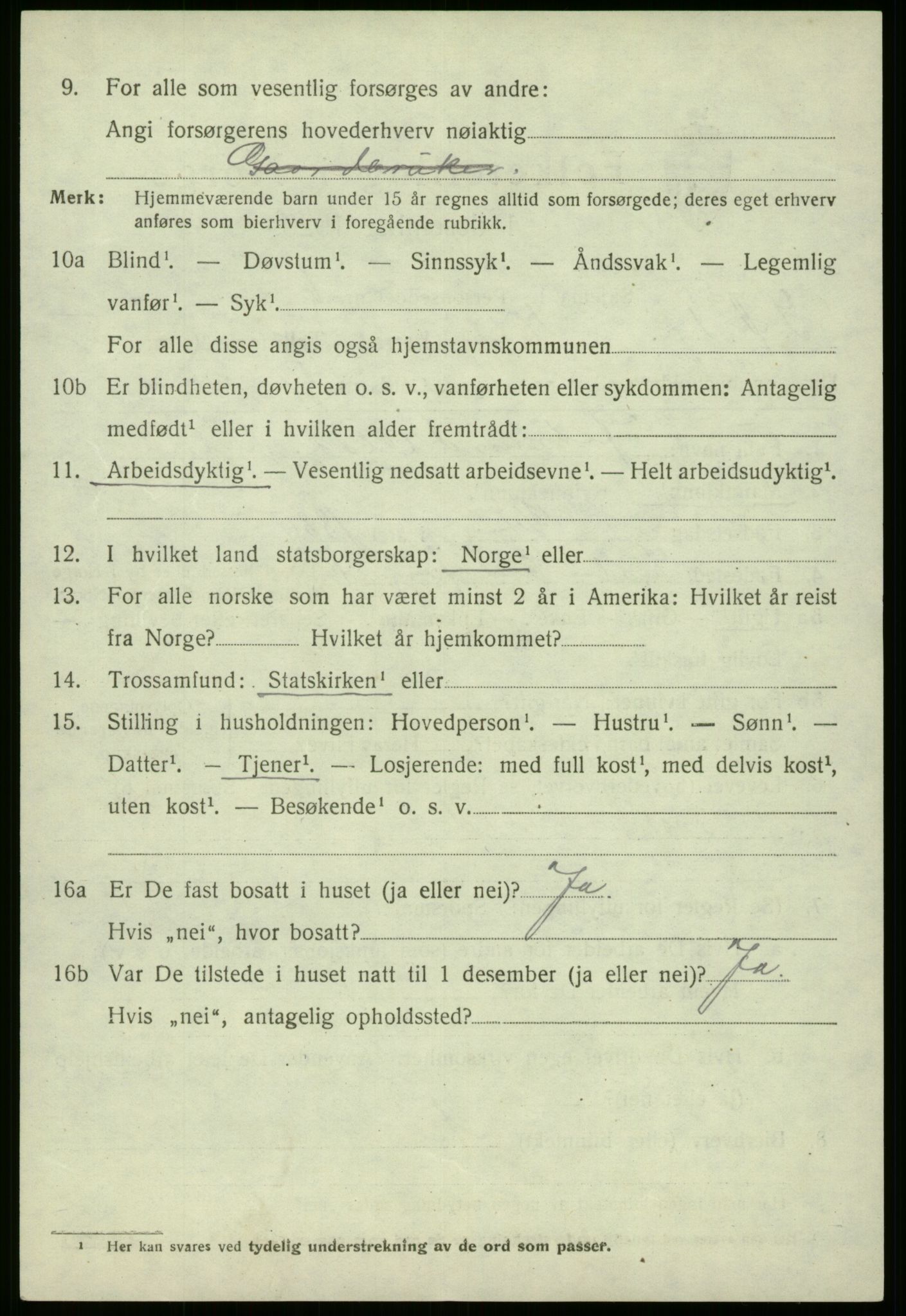 SAB, 1920 census for Eid, 1920, p. 2423