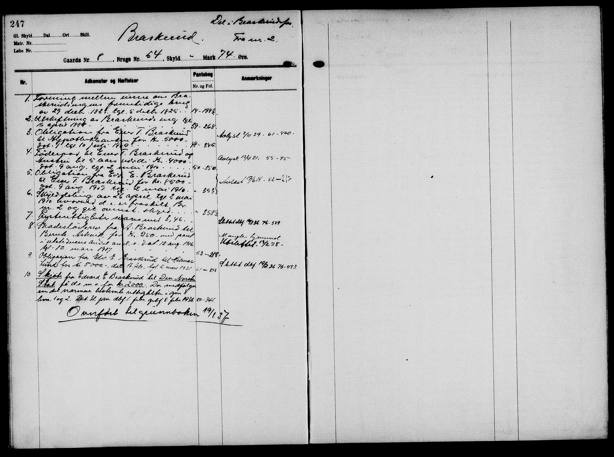 Solør tingrett, AV/SAH-TING-008/H/Ha/Hak/L0001: Mortgage register no. I, 1900-1935, p. 247