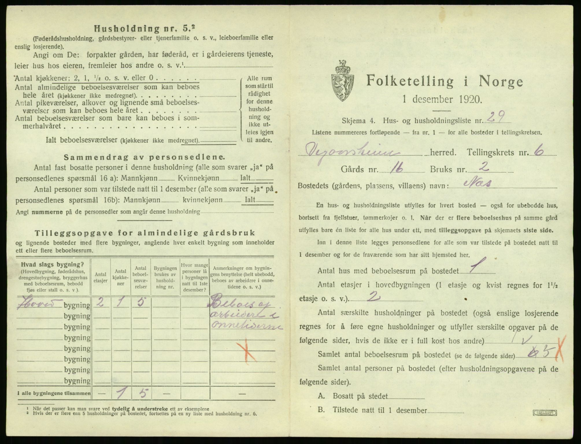 SAK, 1920 census for Vegårshei, 1920, p. 360