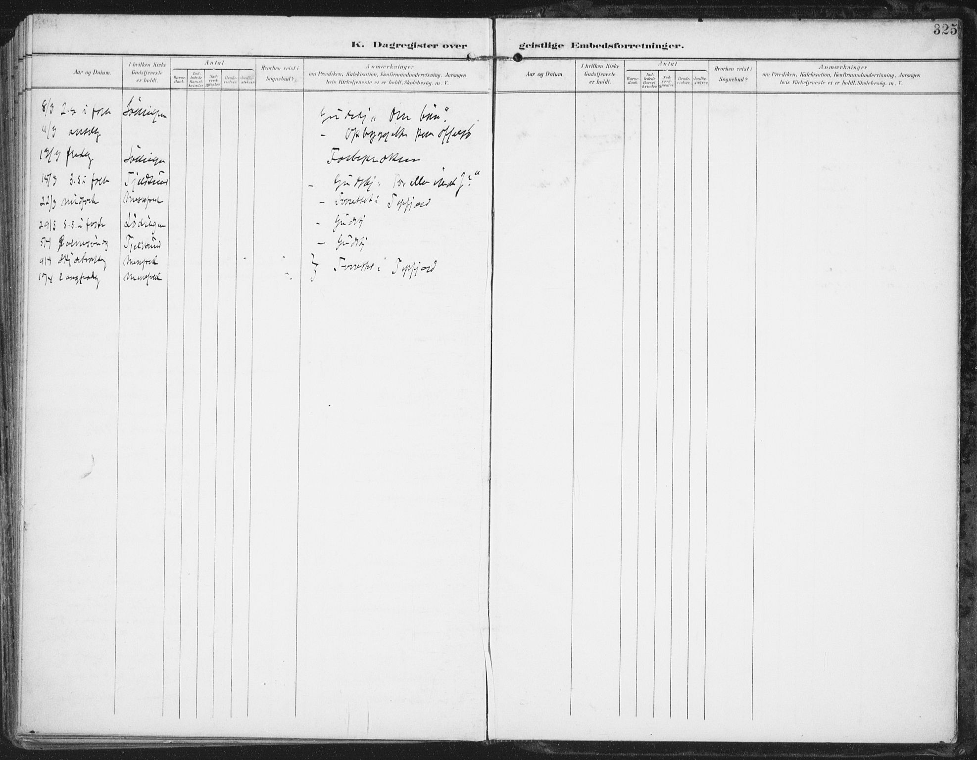 Ministerialprotokoller, klokkerbøker og fødselsregistre - Nordland, AV/SAT-A-1459/872/L1036: Parish register (official) no. 872A11, 1897-1913, p. 325