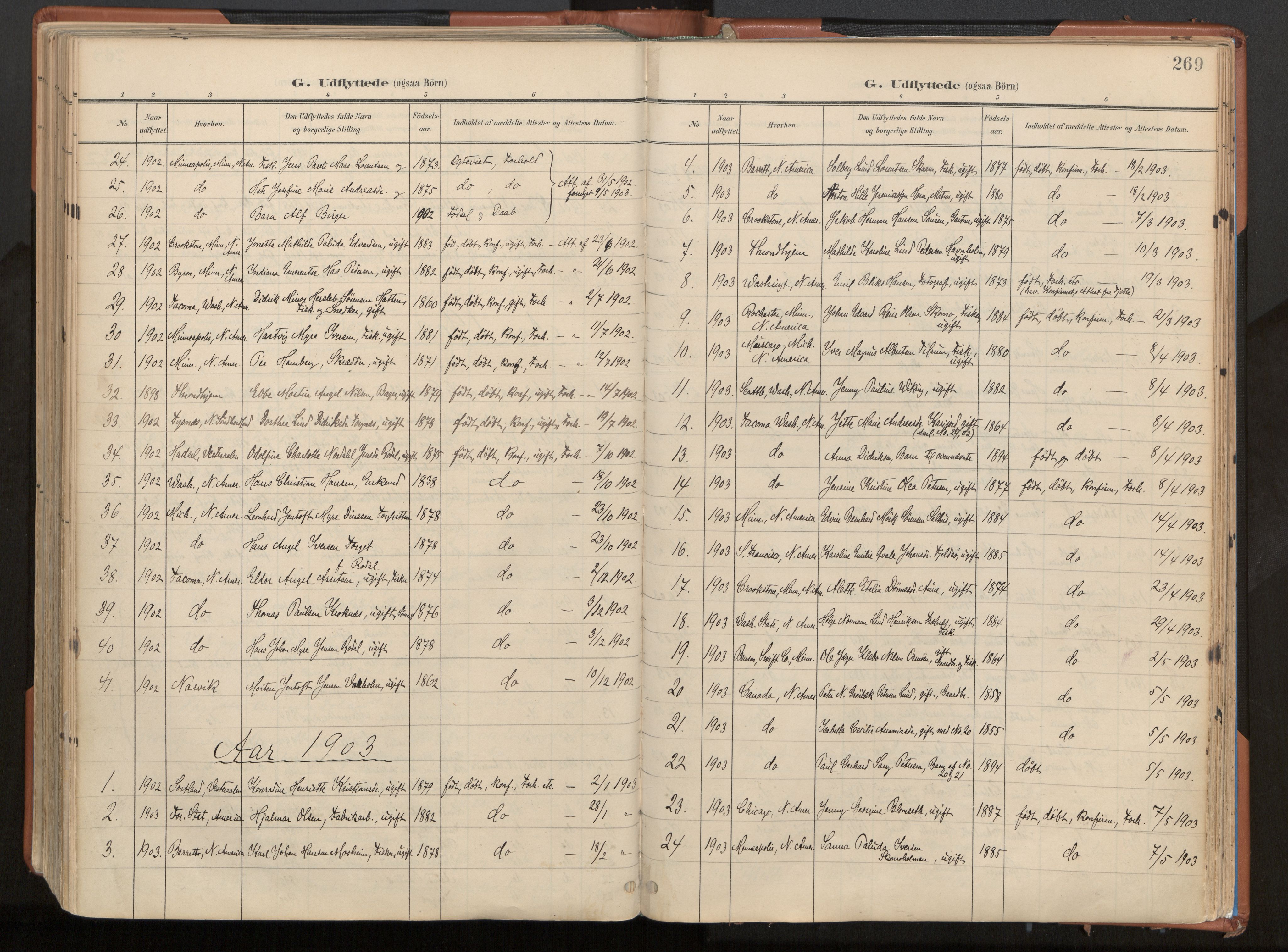 Ministerialprotokoller, klokkerbøker og fødselsregistre - Nordland, SAT/A-1459/813/L0201: Parish register (official) no. 813A11, 1901-1918, p. 269