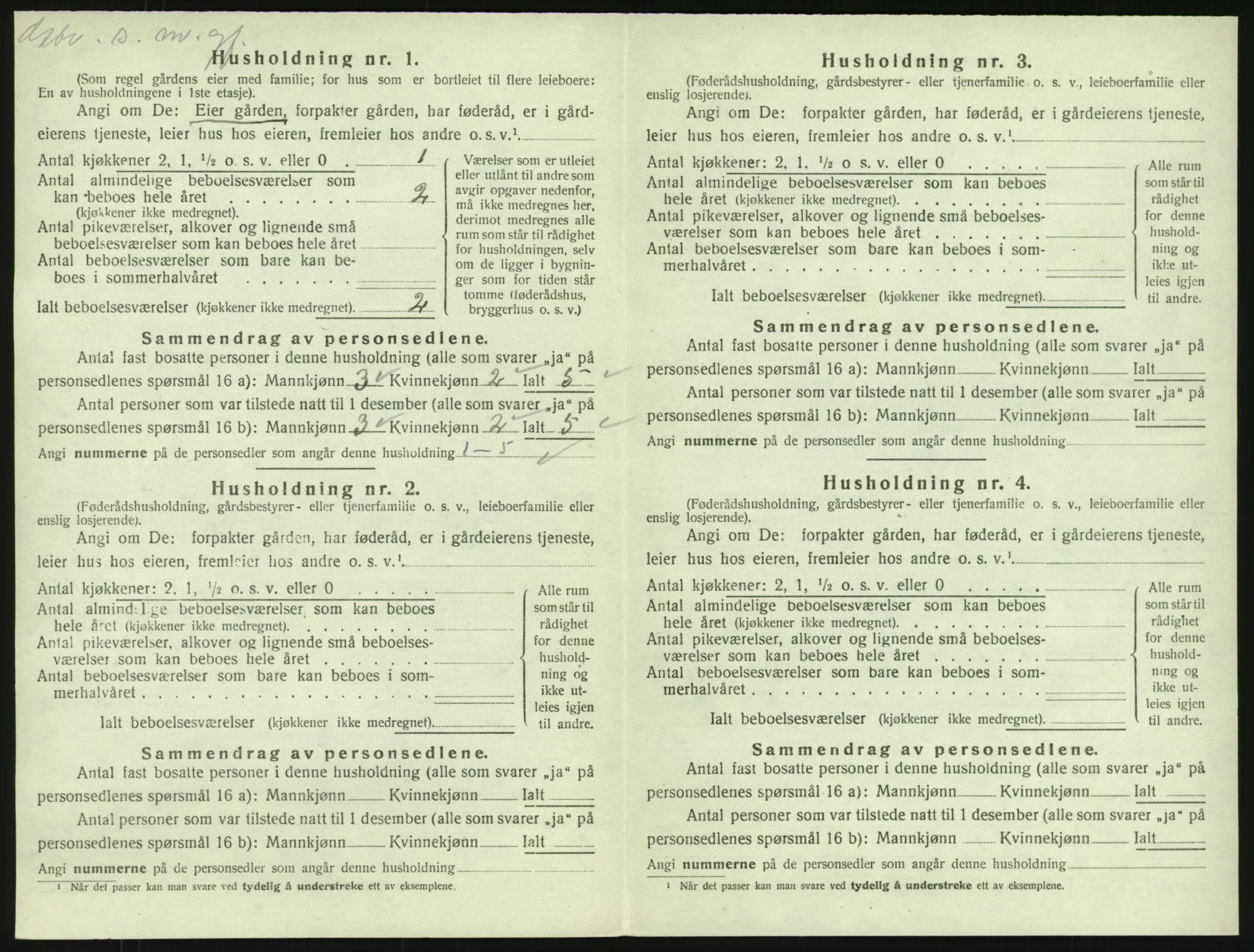 SAKO, 1920 census for Tjølling, 1920, p. 988
