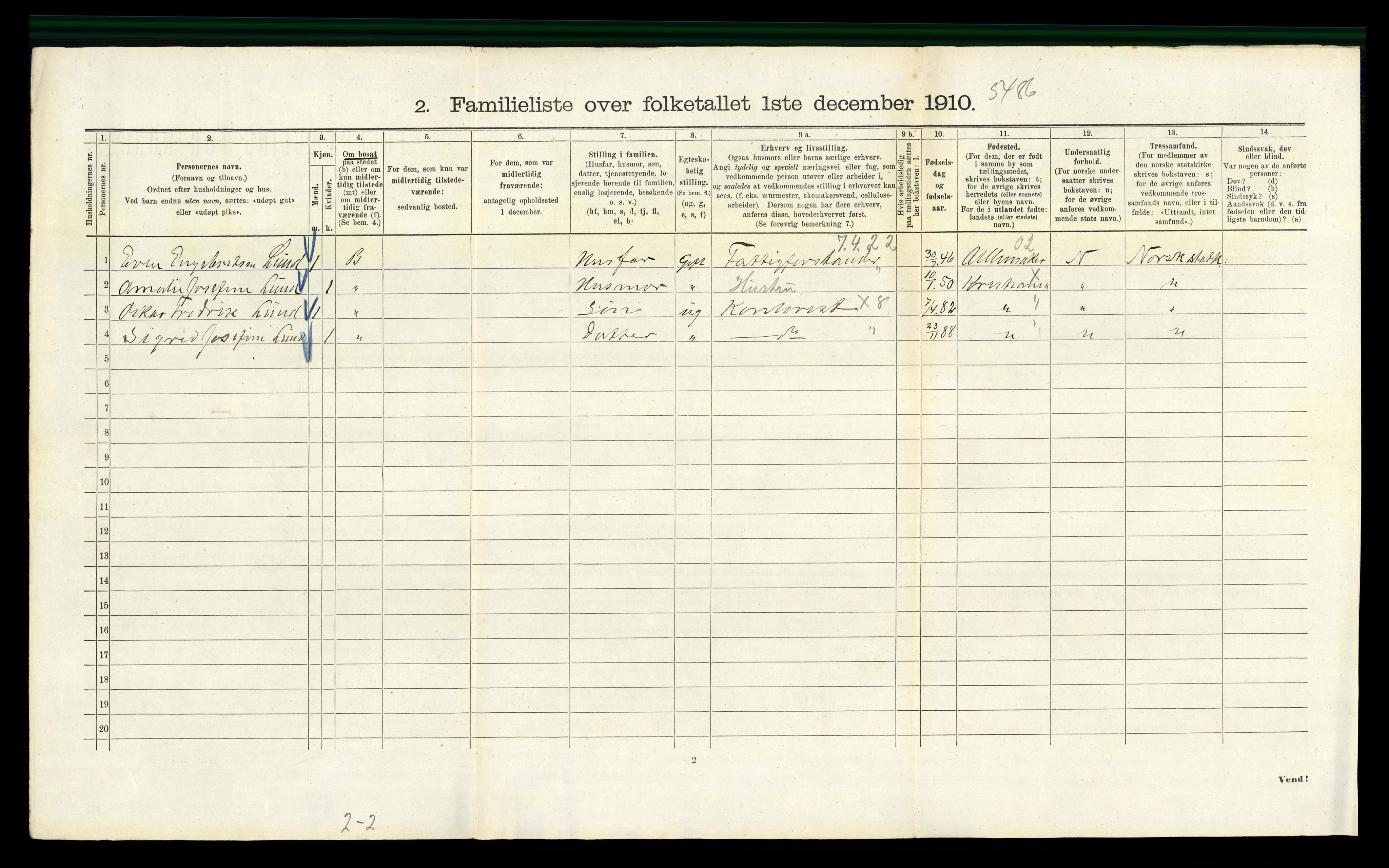 RA, 1910 census for Kristiania, 1910, p. 11776