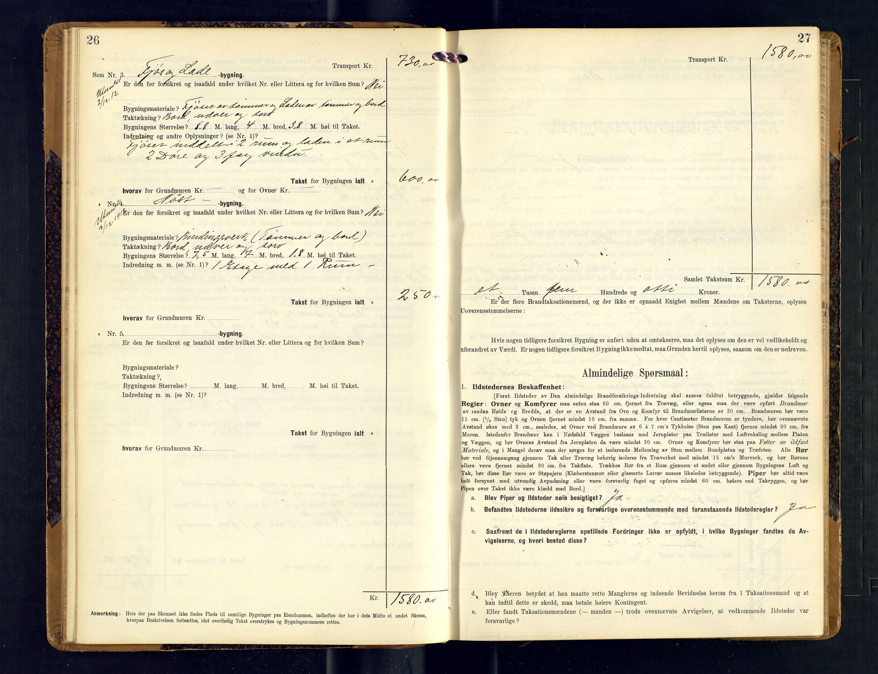 Skjervøy lensmannskontor, AV/SATØ-SATØ-63/F/Fu/Fub/L0247: Branntakstprotokoll (S), 1909-1912, p. 26-27