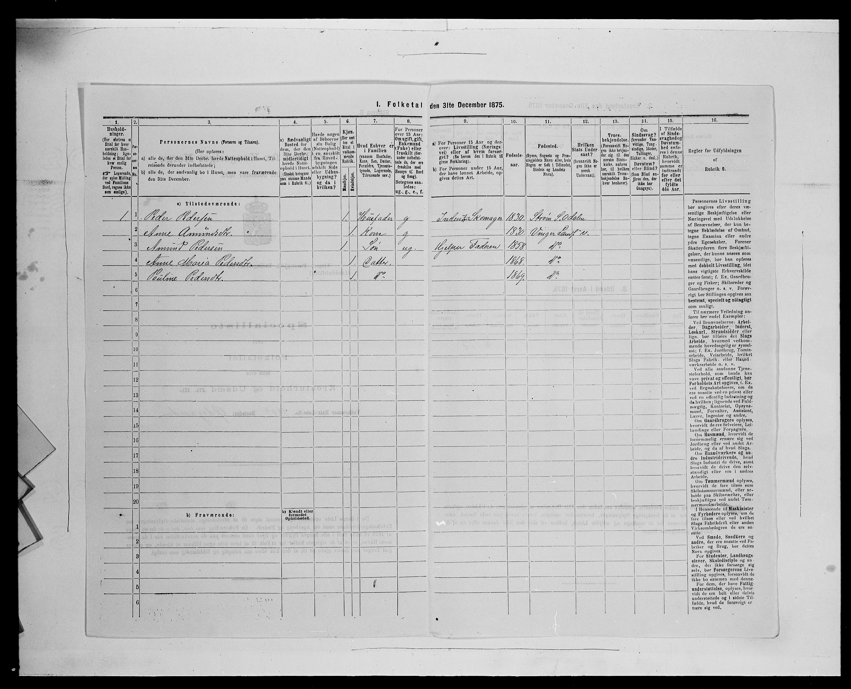 SAH, 1875 census for 0421L Vinger/Vinger og Austmarka, 1875, p. 1149