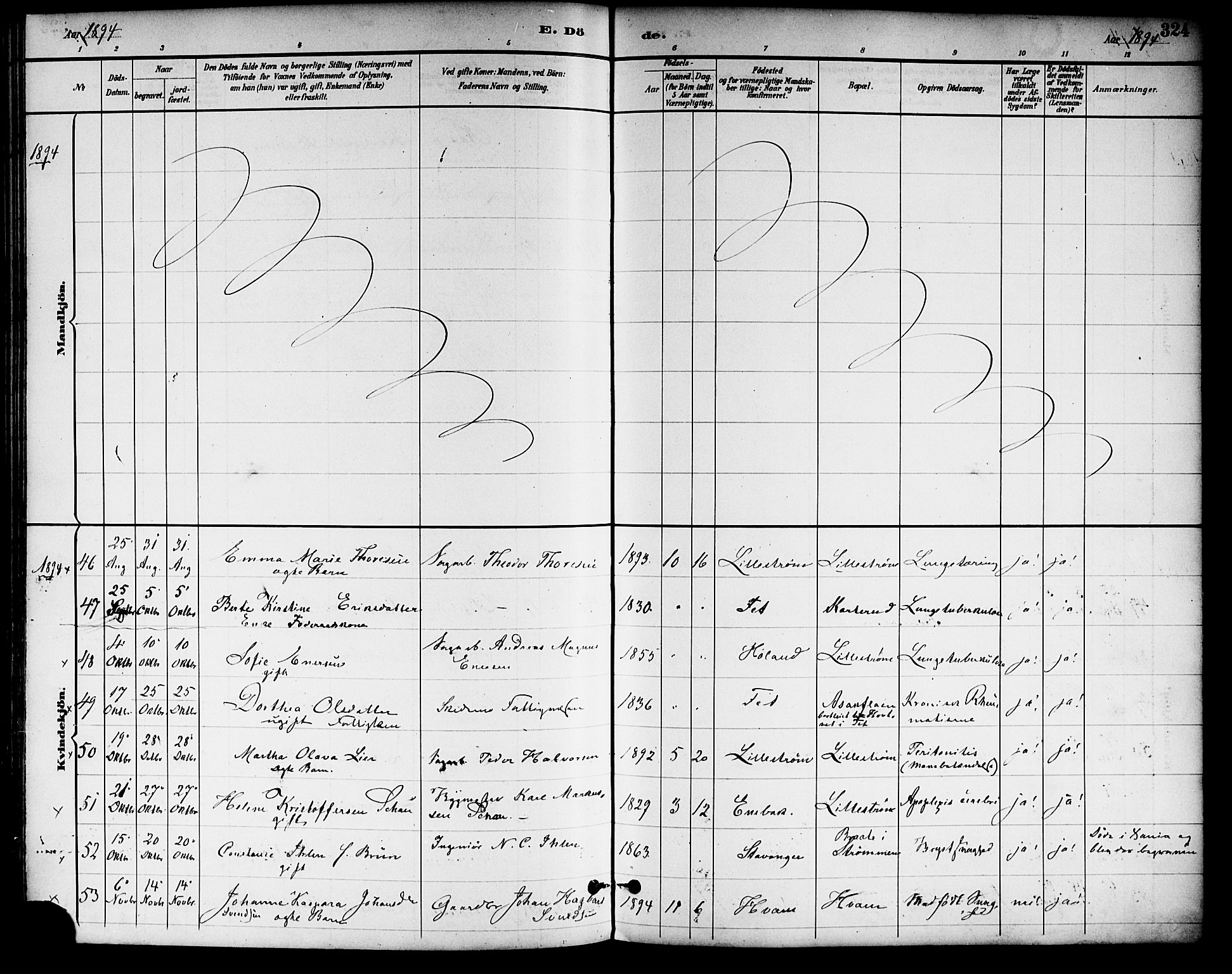 Skedsmo prestekontor Kirkebøker, SAO/A-10033a/F/Fa/L0014: Parish register (official) no. I 14, 1892-1901, p. 324