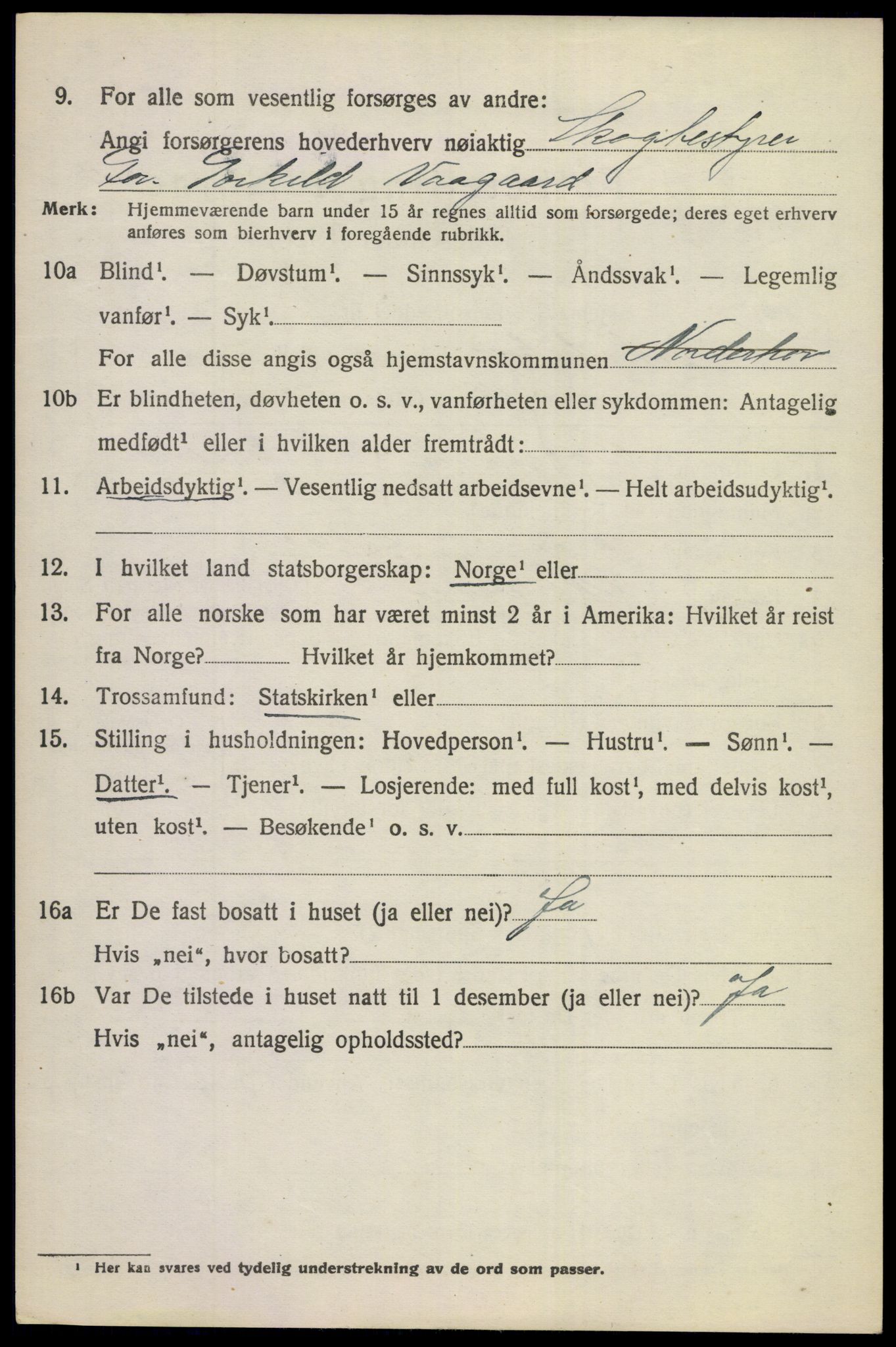 SAKO, 1920 census for Norderhov, 1920, p. 14767