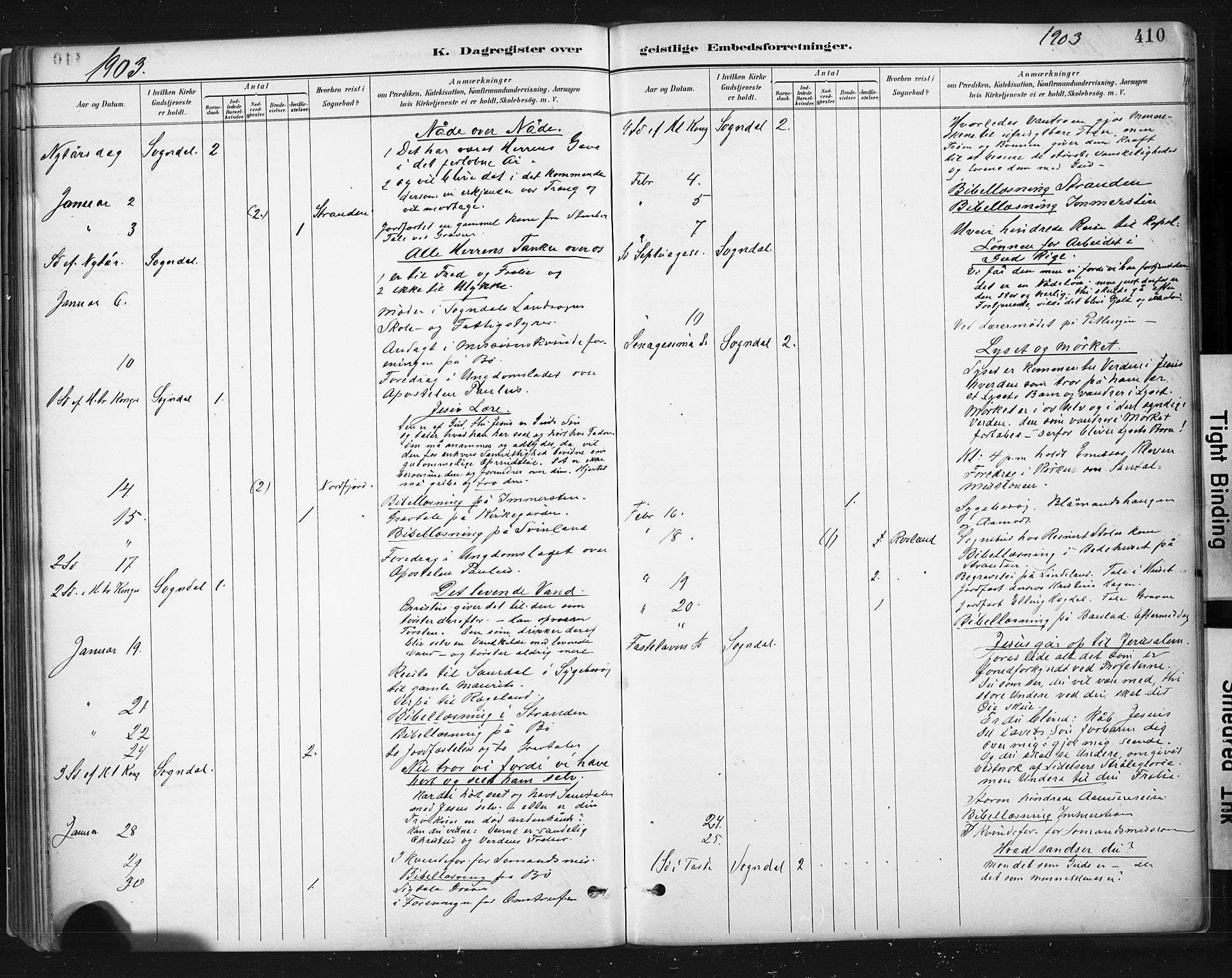 Sokndal sokneprestkontor, AV/SAST-A-101808: Parish register (official) no. A 11.2, 1887-1905, p. 410