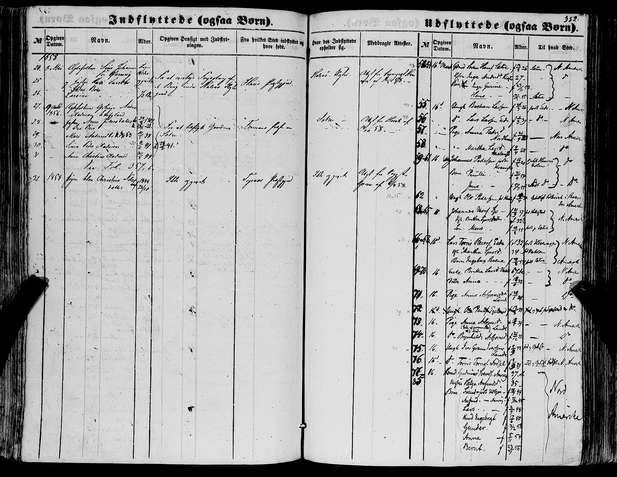 Fjelberg sokneprestembete, AV/SAB-A-75201/H/Haa: Parish register (official) no. A 7, 1851-1867, p. 352