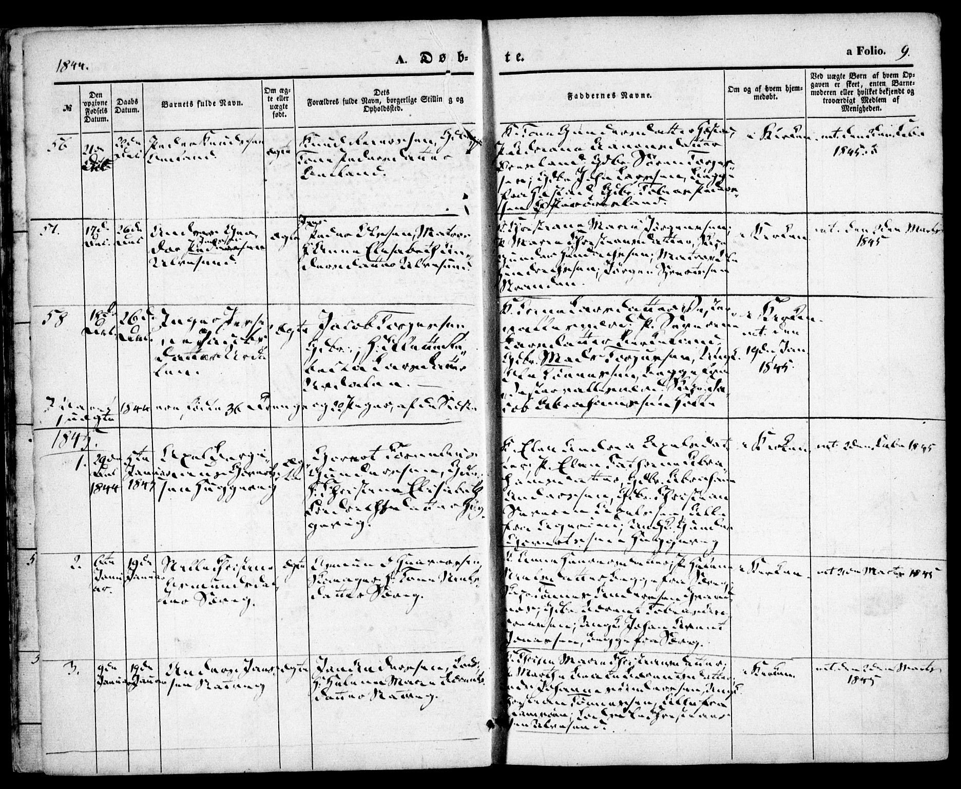 Høvåg sokneprestkontor, SAK/1111-0025/F/Fa/L0003: Parish register (official) no. A 3, 1843-1858, p. 9