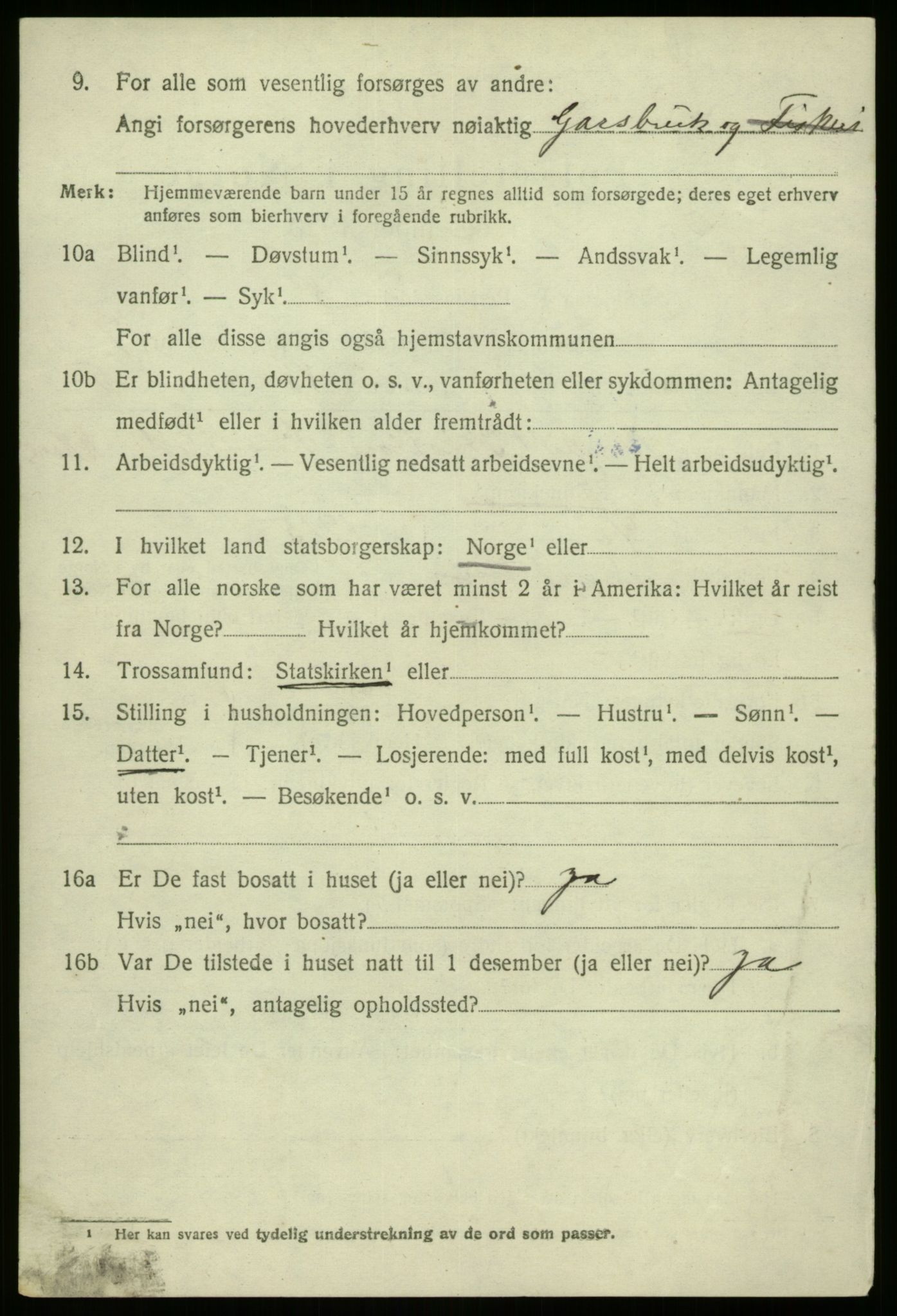 SAB, 1920 census for Kinn, 1920, p. 8880