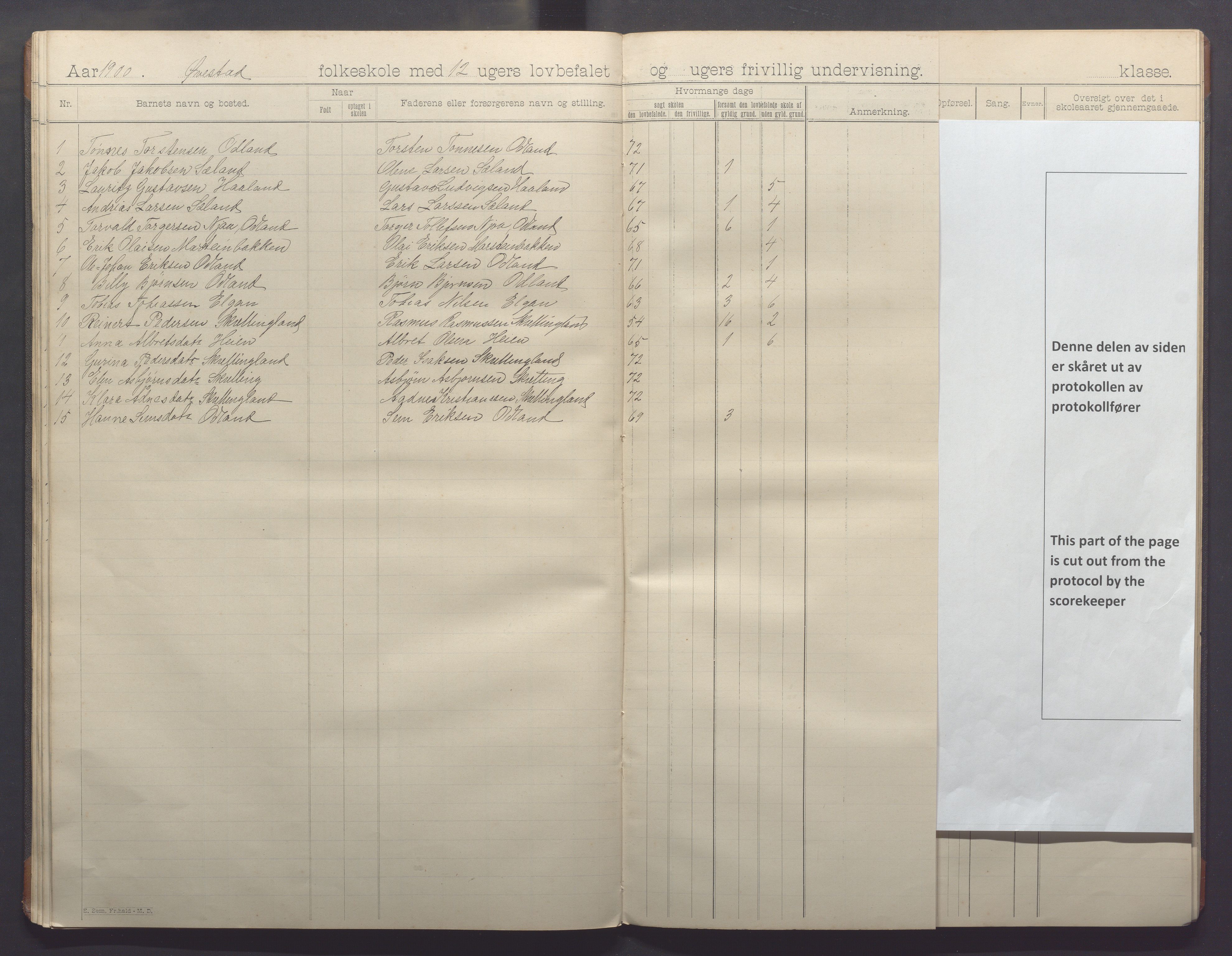 Varhaug kommune- Lerbrekk skule, IKAR/K-100961/H/L0001: Skuleprotokoll, 1892-1902, p. 37