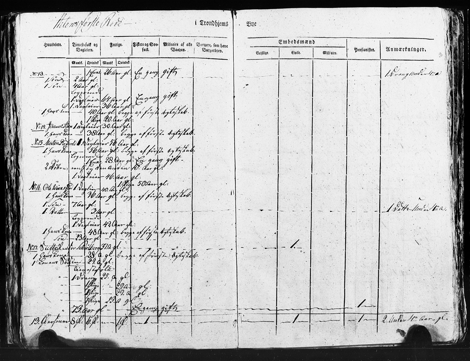 SAT, Census 1815 for Trondheim (transcript), 1815, p. 292