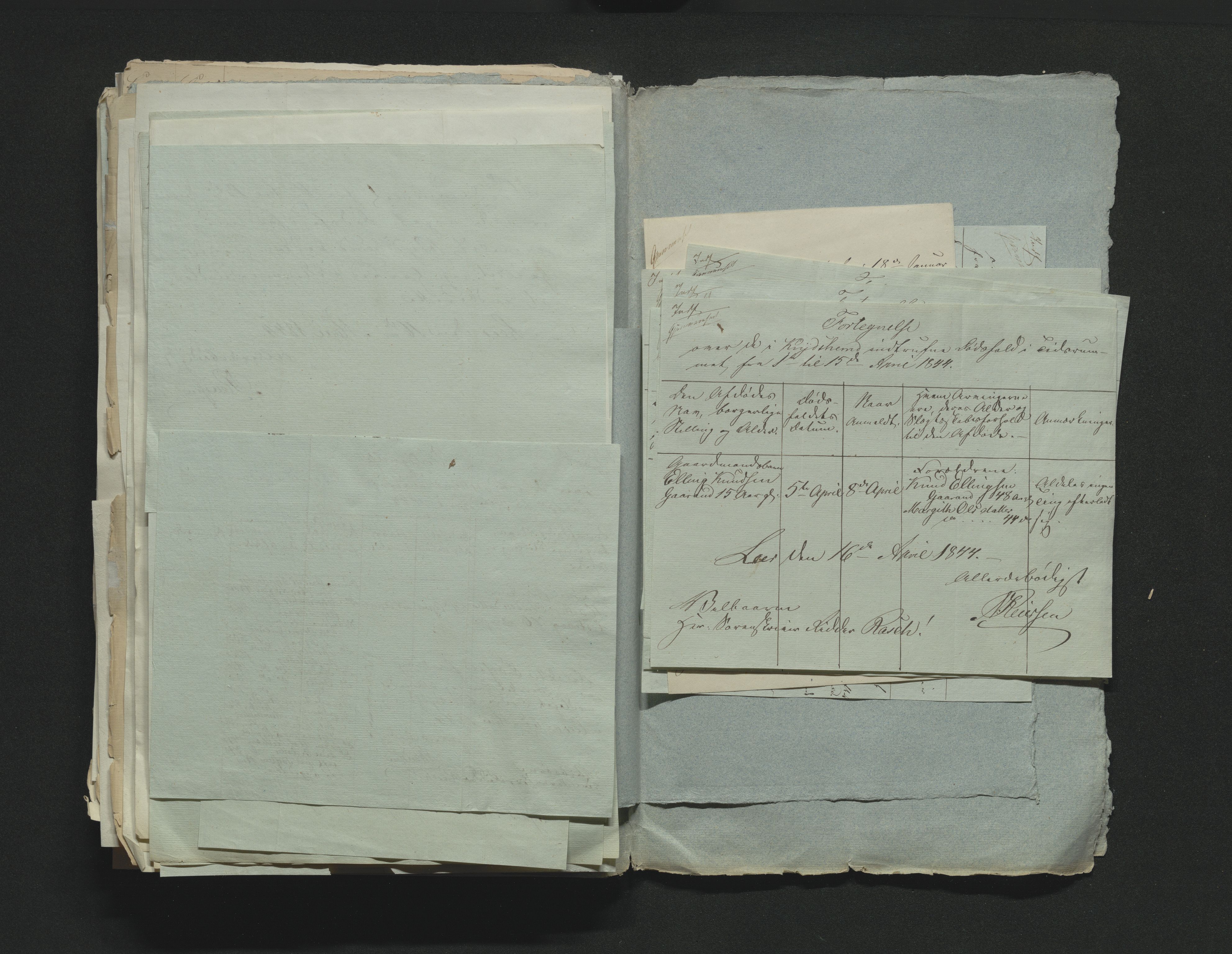 Eiker, Modum og Sigdal sorenskriveri, AV/SAKO-A-123/H/Ha/Hab/L0006: Dødsfallsmeldinger, 1841-1845