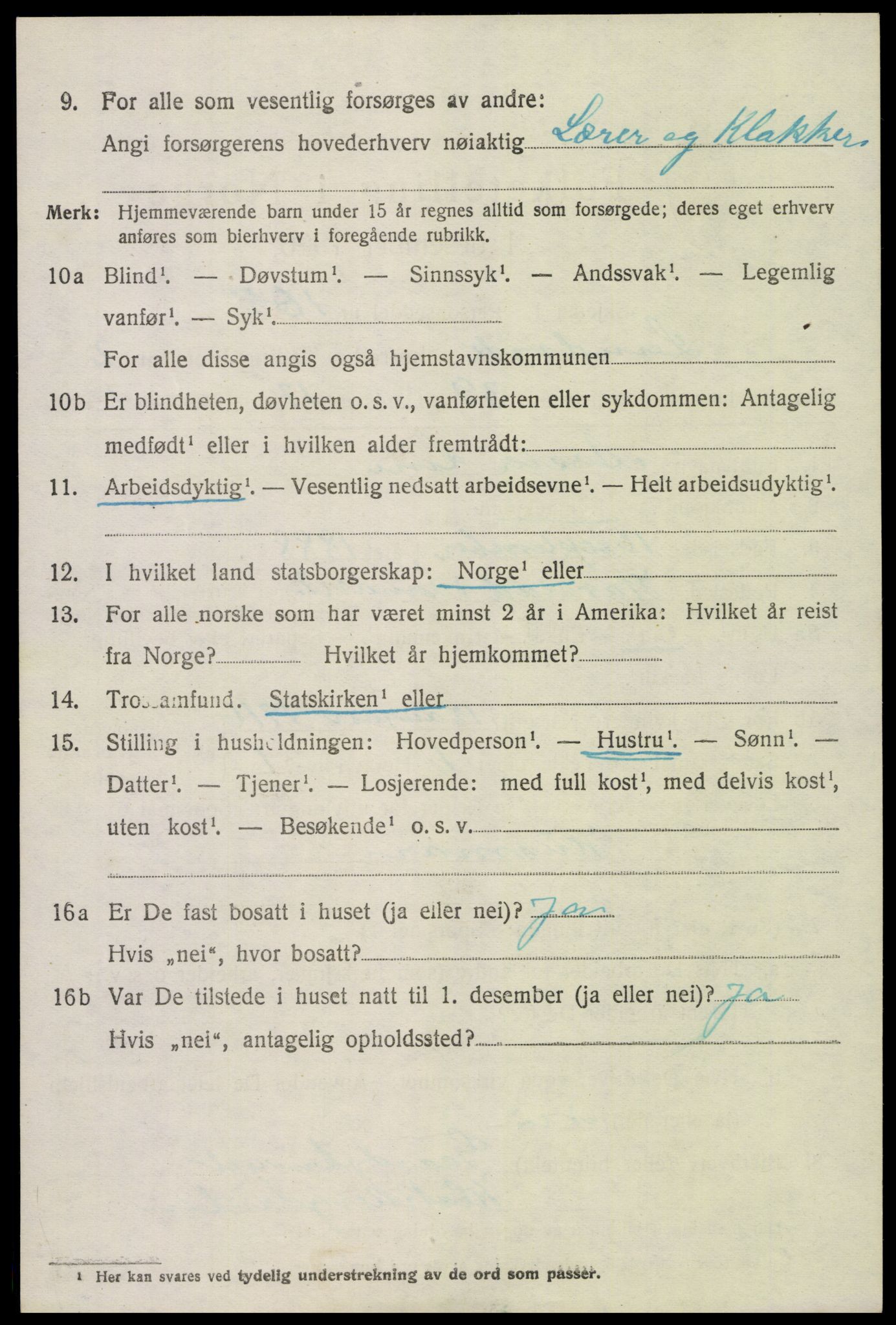 SAK, 1920 census for Landvik, 1920, p. 2097
