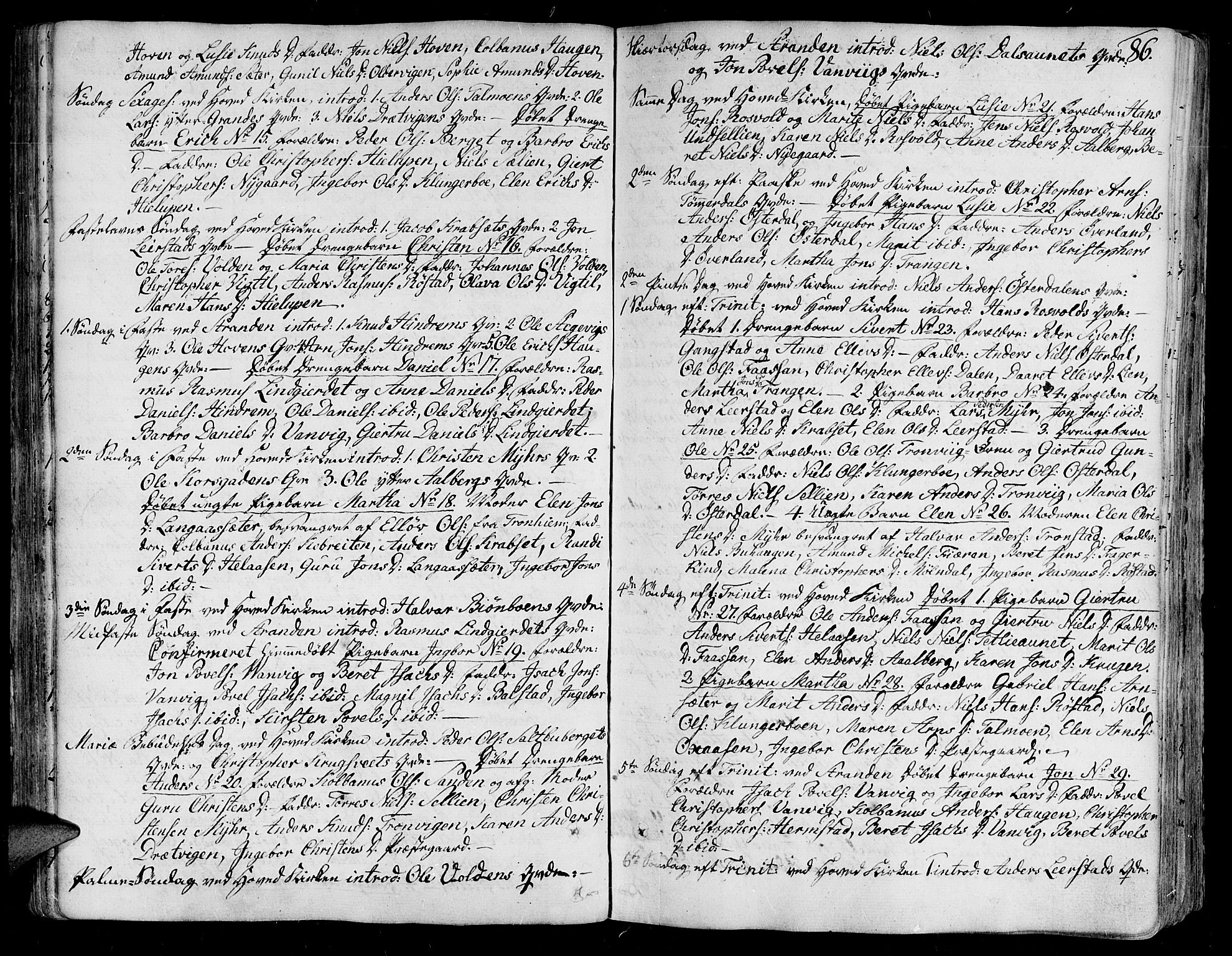 Ministerialprotokoller, klokkerbøker og fødselsregistre - Nord-Trøndelag, SAT/A-1458/701/L0004: Parish register (official) no. 701A04, 1783-1816, p. 86