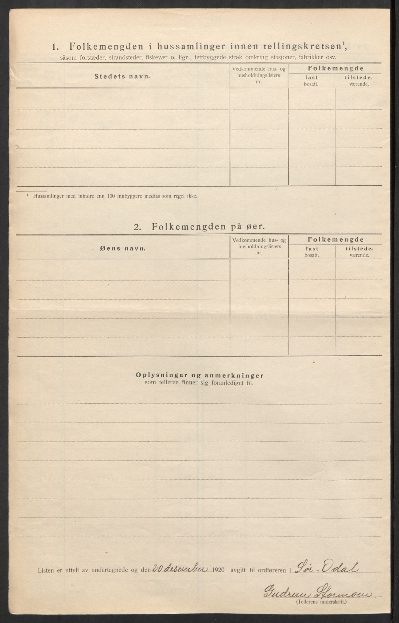 SAH, 1920 census for Sør-Odal, 1920, p. 27