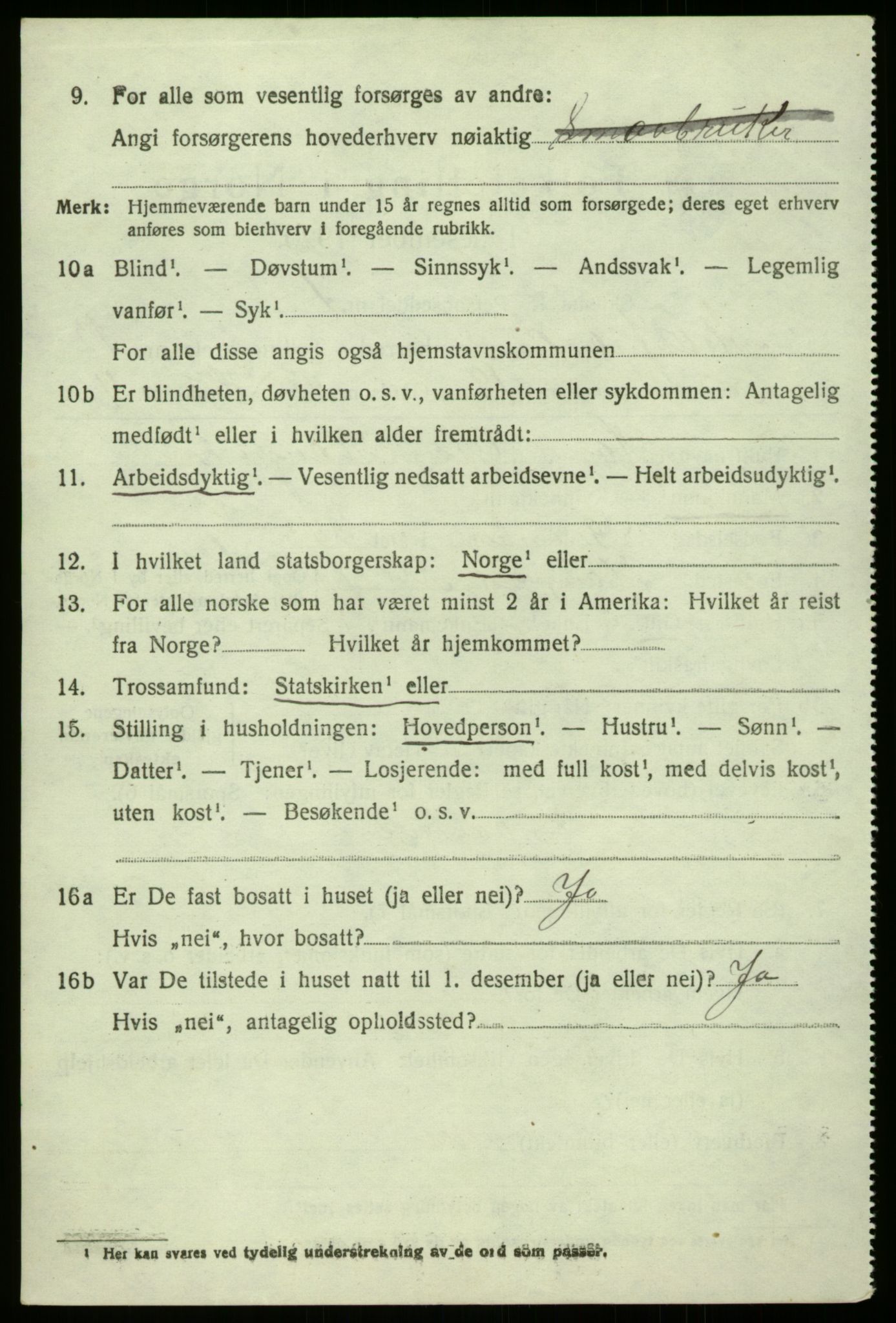 SAB, 1920 census for Masfjorden, 1920, p. 4758