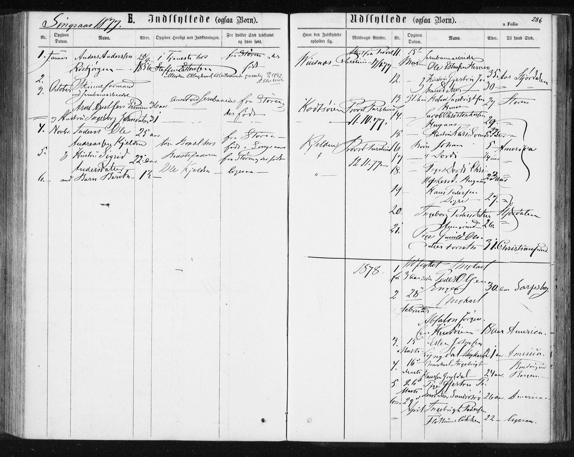 Ministerialprotokoller, klokkerbøker og fødselsregistre - Sør-Trøndelag, SAT/A-1456/685/L0970: Parish register (official) no. 685A08 /2, 1870-1878, p. 286