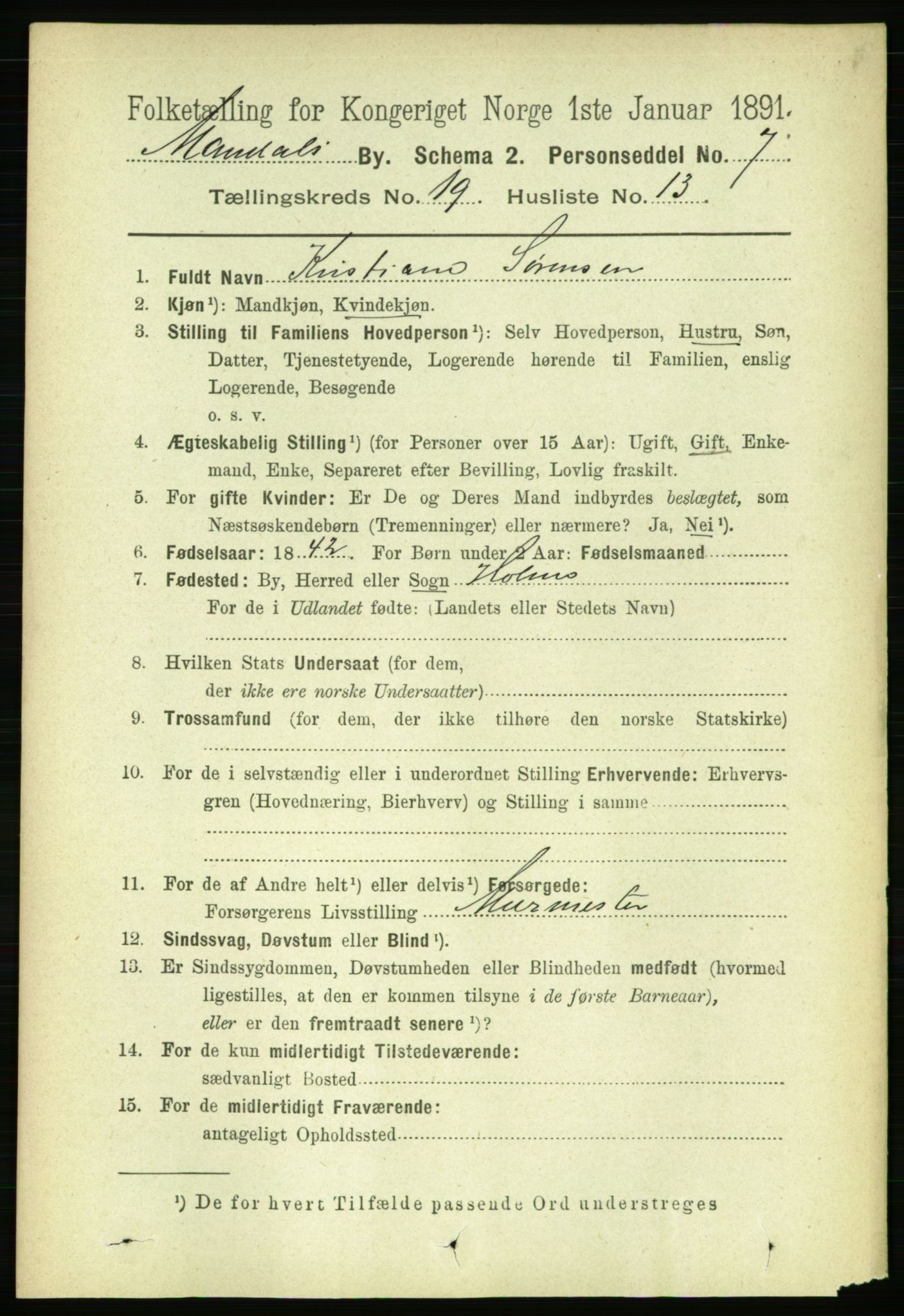 RA, 1891 census for 1002 Mandal, 1891, p. 3888