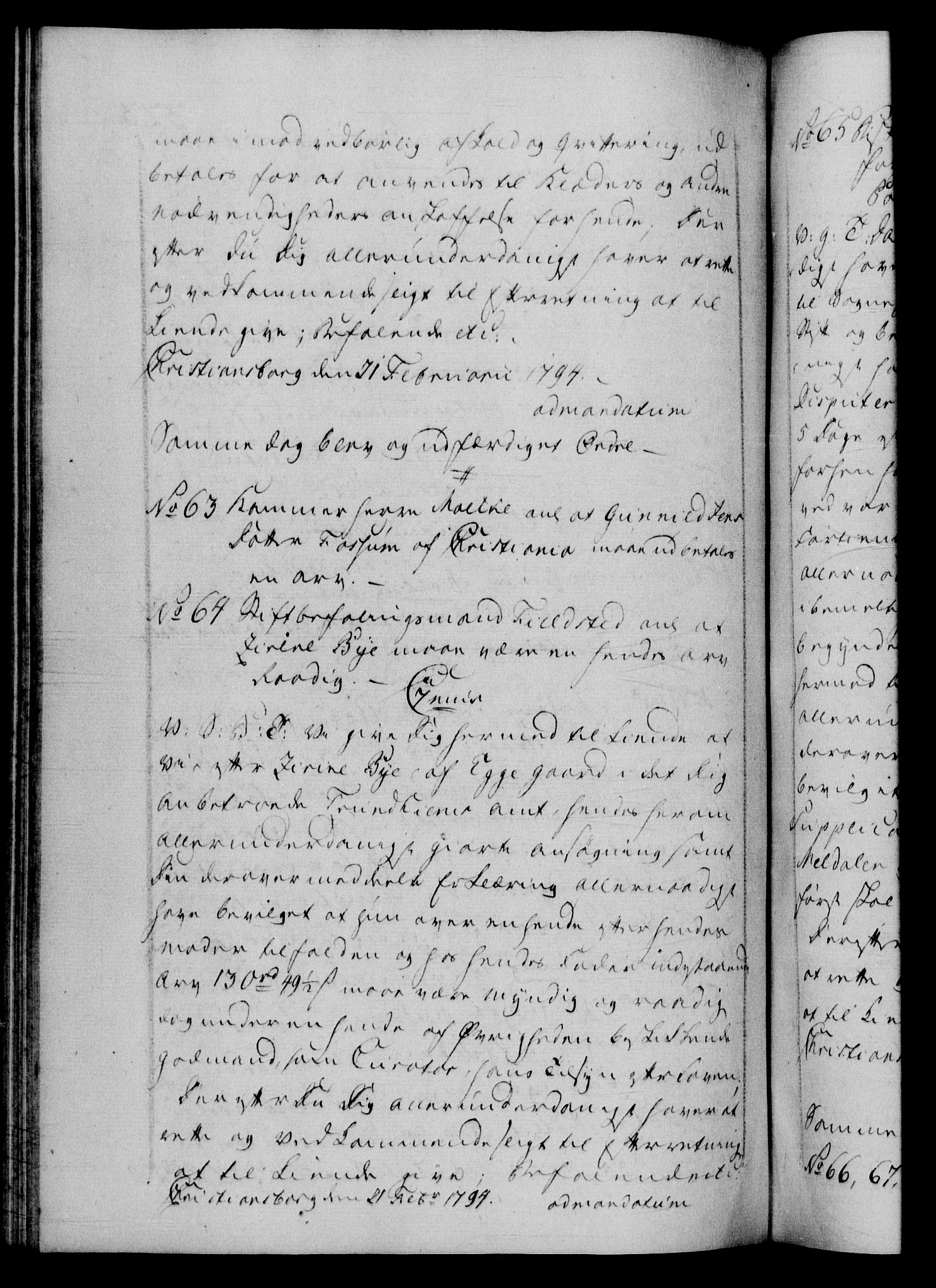 Danske Kanselli 1572-1799, AV/RA-EA-3023/F/Fc/Fca/Fcab/L0045: Norske tegnelser, 1792-1796, p. 323b