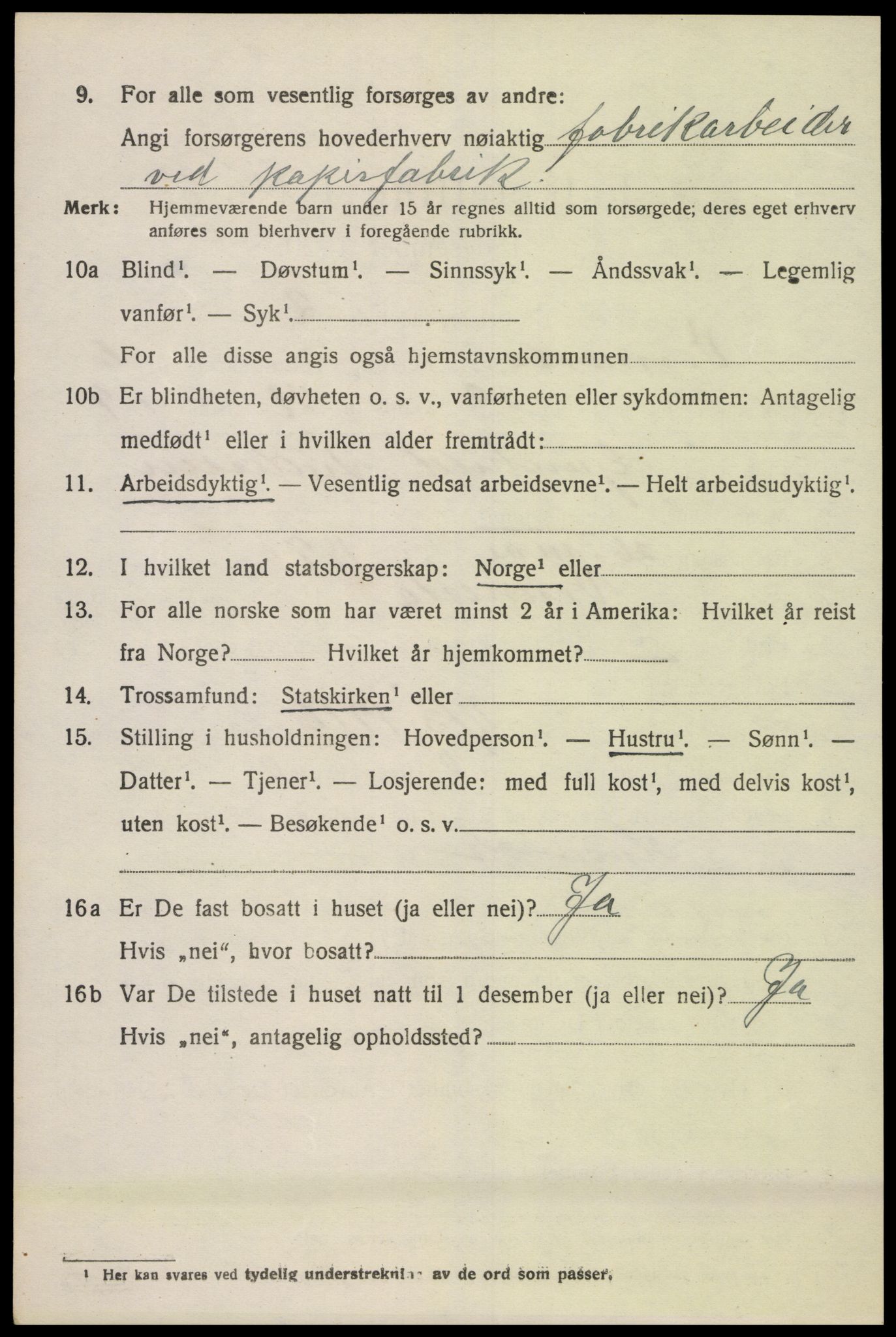 SAK, 1920 census for Vennesla, 1920, p. 4721