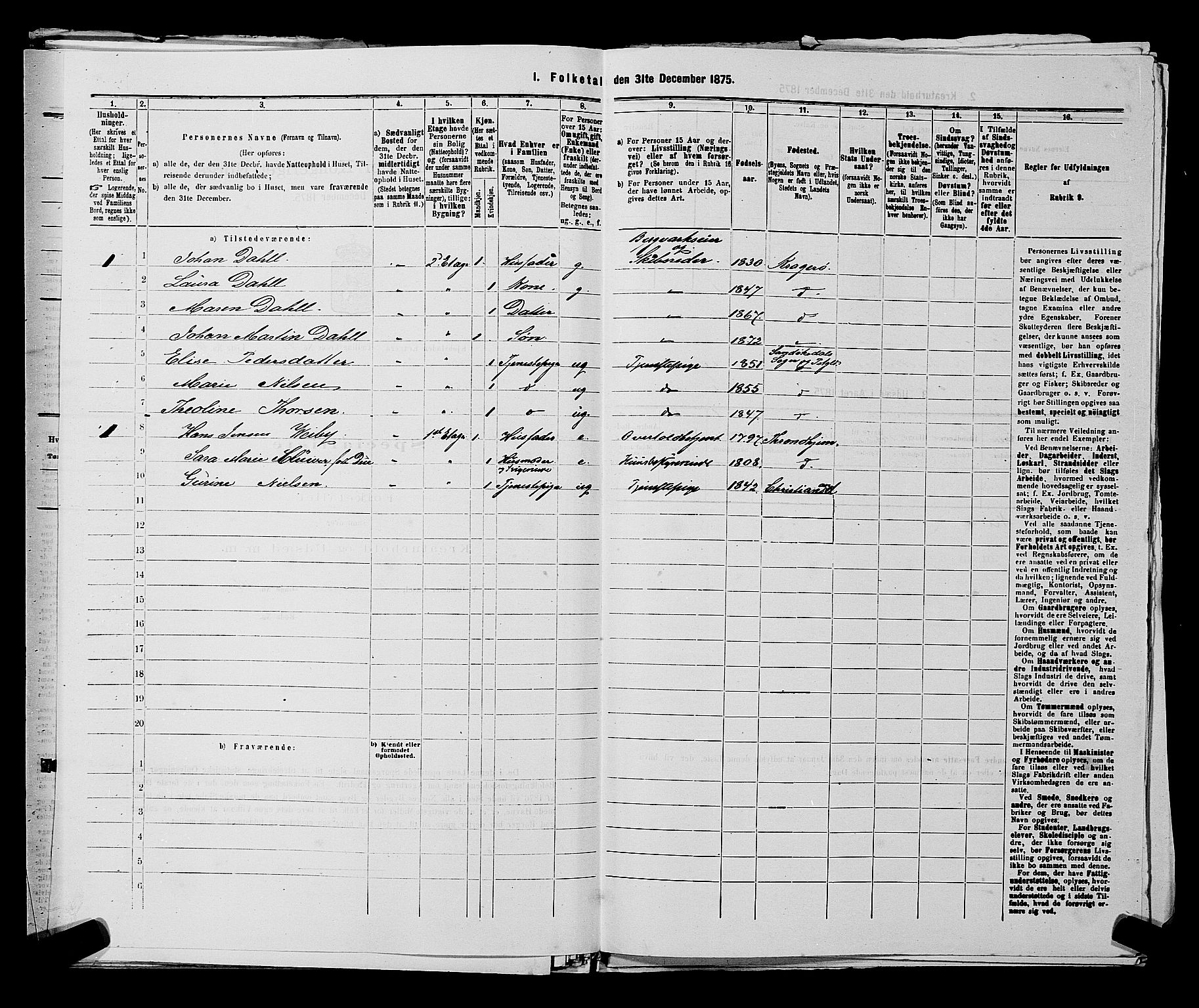 SAKO, 1875 census for 0801P Kragerø, 1875, p. 102