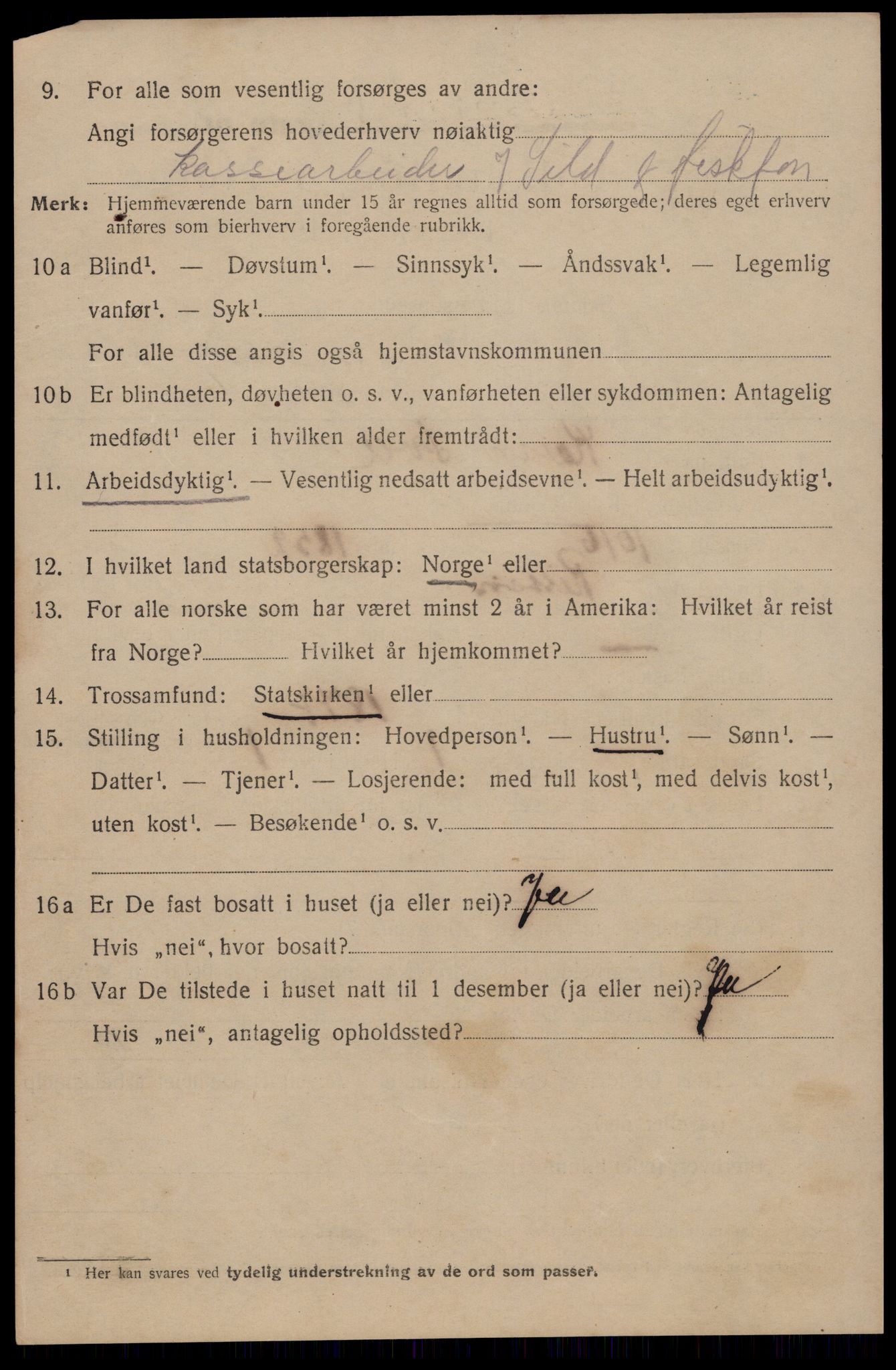 SAT, 1920 census for Trondheim, 1920, p. 106485